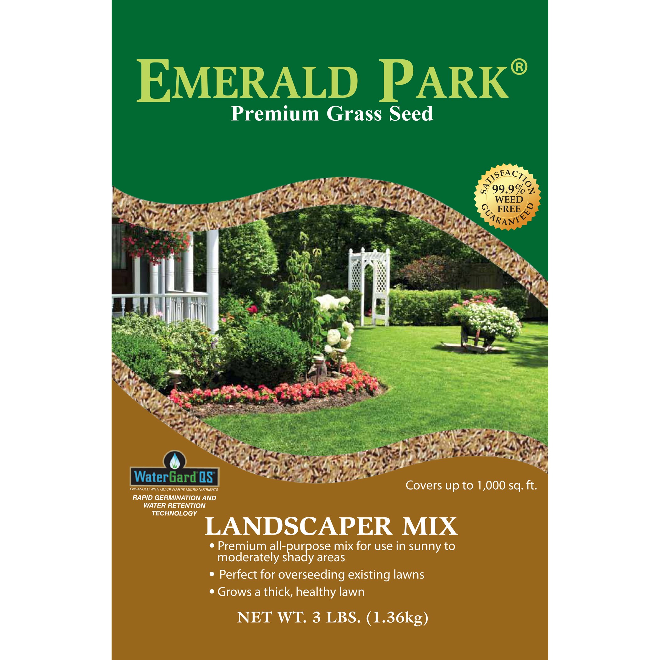 Emerald Park 3# Landscape (Keywords: Scotts Turf Builder SC18354 SC17940 ) — priced per each; minimum 12; multiples of 12
