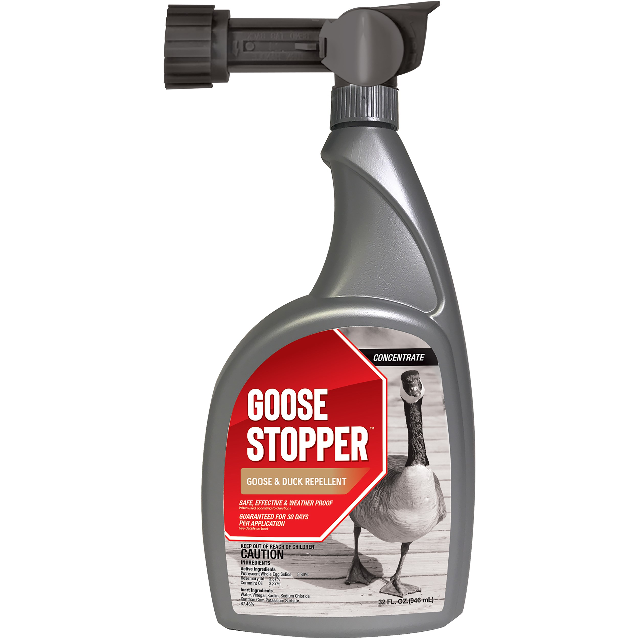 Goose Stopper 32oz Repellent Hose End Liquid Concentrate Ready to Spray — priced per each; minimum 6; multiples of 6