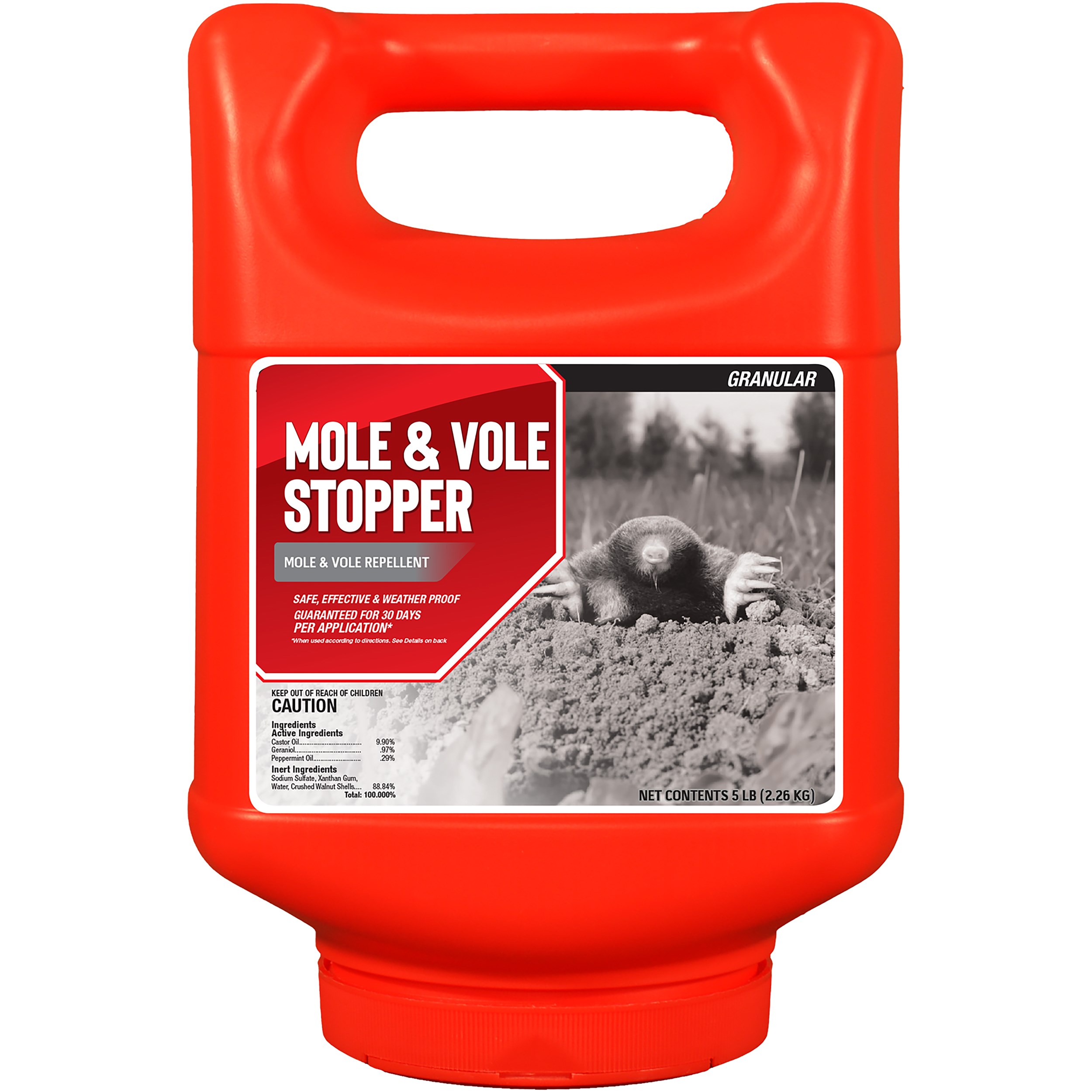 Mole & Vole Stopper 5lb Canister Repellent Shaker Granules — priced per each; minimum 4; multiples of 4