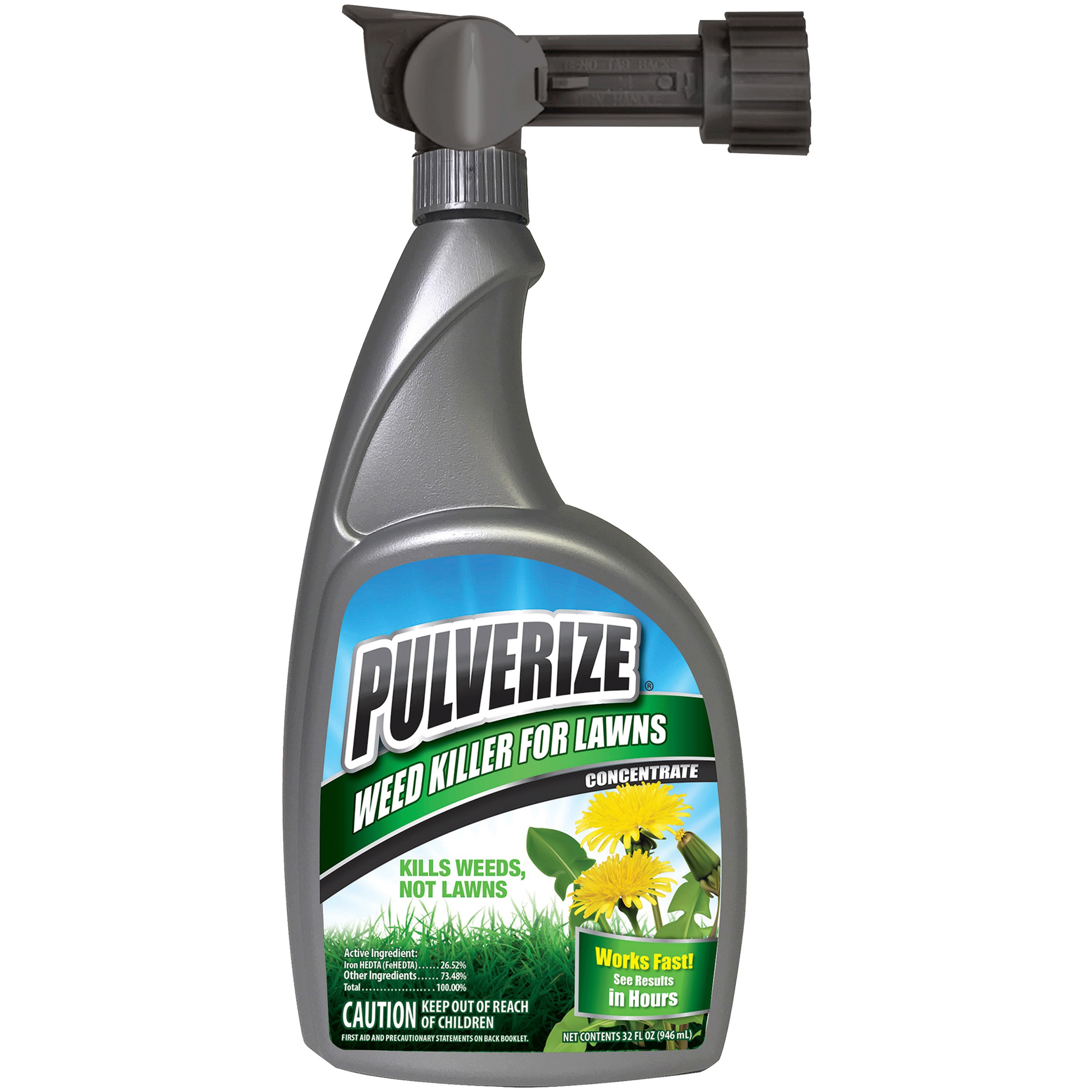 Pulverize 32oz Weed Killer Lawn Hose End Liquid Concentrate Ready to Spray — priced per each; minimum 6; multiples of 6