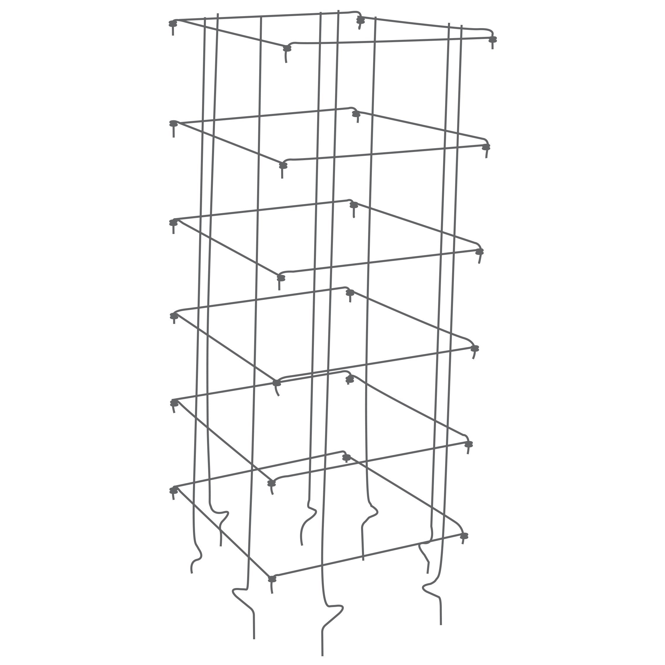 Midwest Wire Works 48" Heavy Duty Square Cage — priced per each; minimum 5; multiples of 5