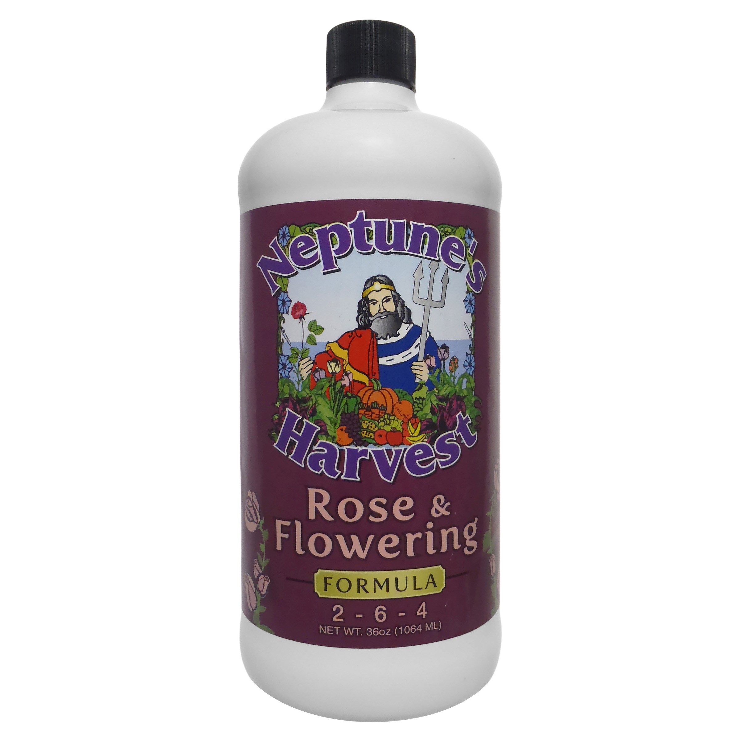 Neptunes Harvest 36oz Rose & Flowering Food — priced per each; minimum 12; multiples of 12