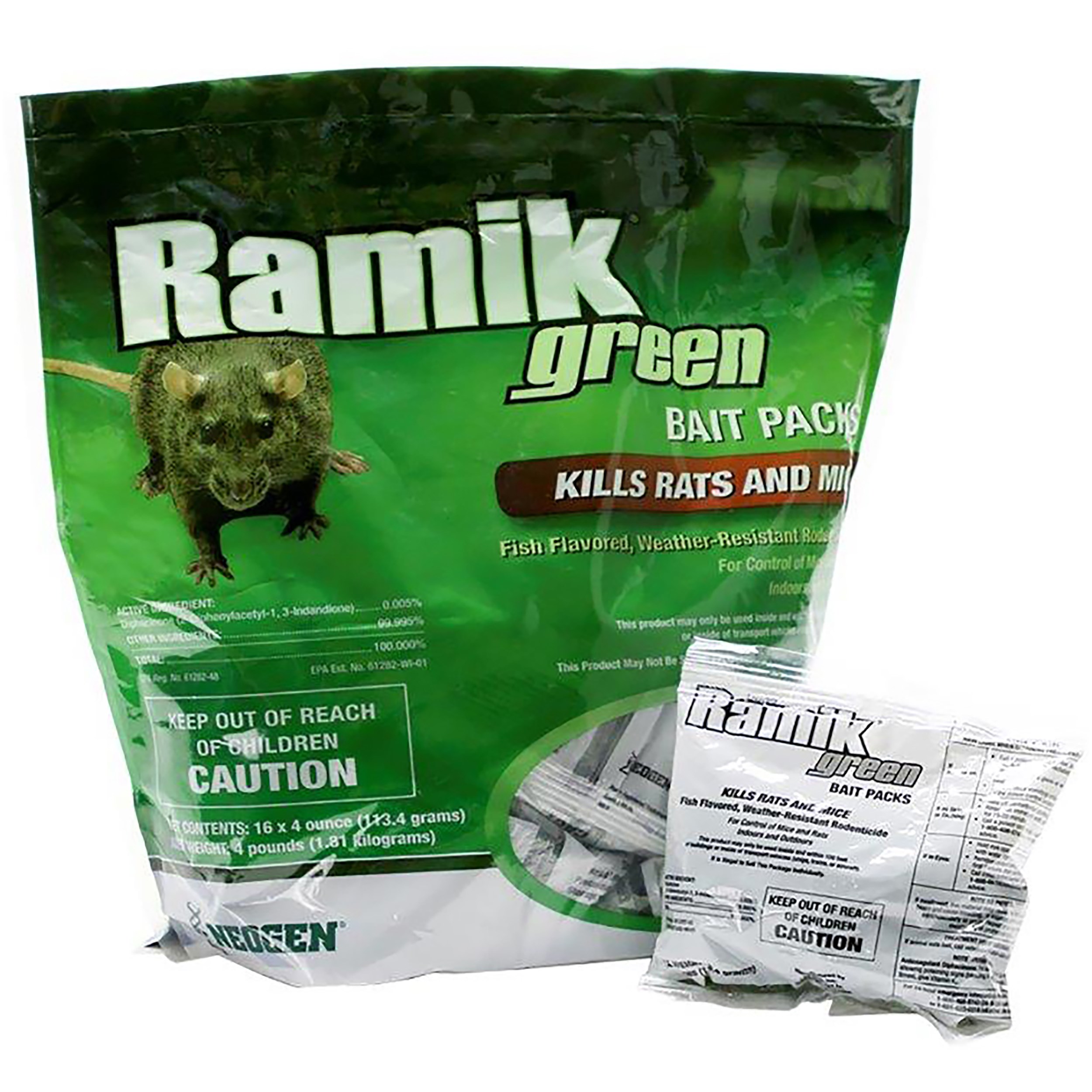Ramik Green Nuggets 16x4oz Pouch- Diphacinone — Single Unit