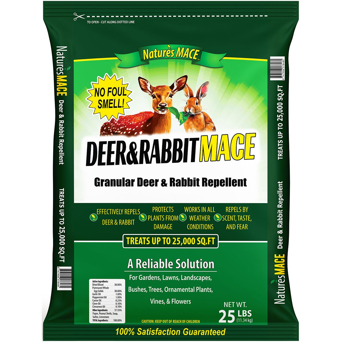 Nature's Mace 25# Deer & Rabbit Repellent Granules