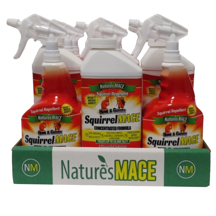 Nature's Mace 12pc MiniMace Squirrel Repellent RTU & Concentrate Counter Display