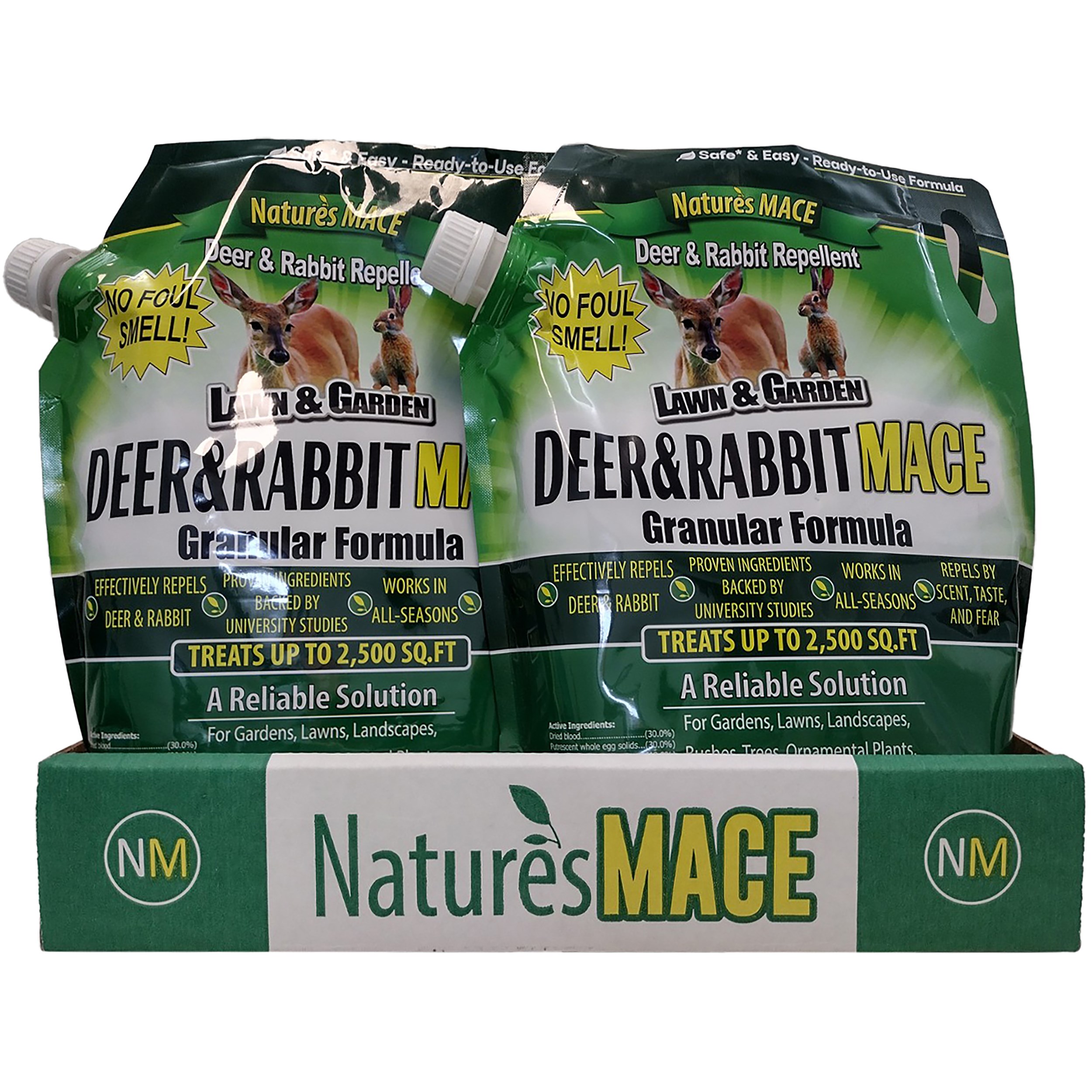 Nature's Mace 8pc 2.5# MiniMace Deer & Rabbit Repellent Granules Counter Display