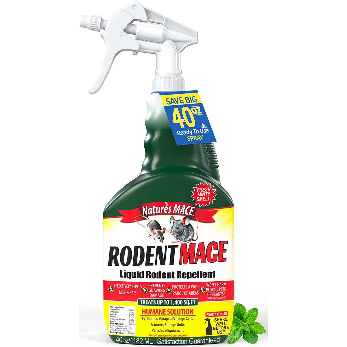 Nature's Mace 40oz Rodent Repellent RTU — priced per each; minimum 12; multiples of 12
