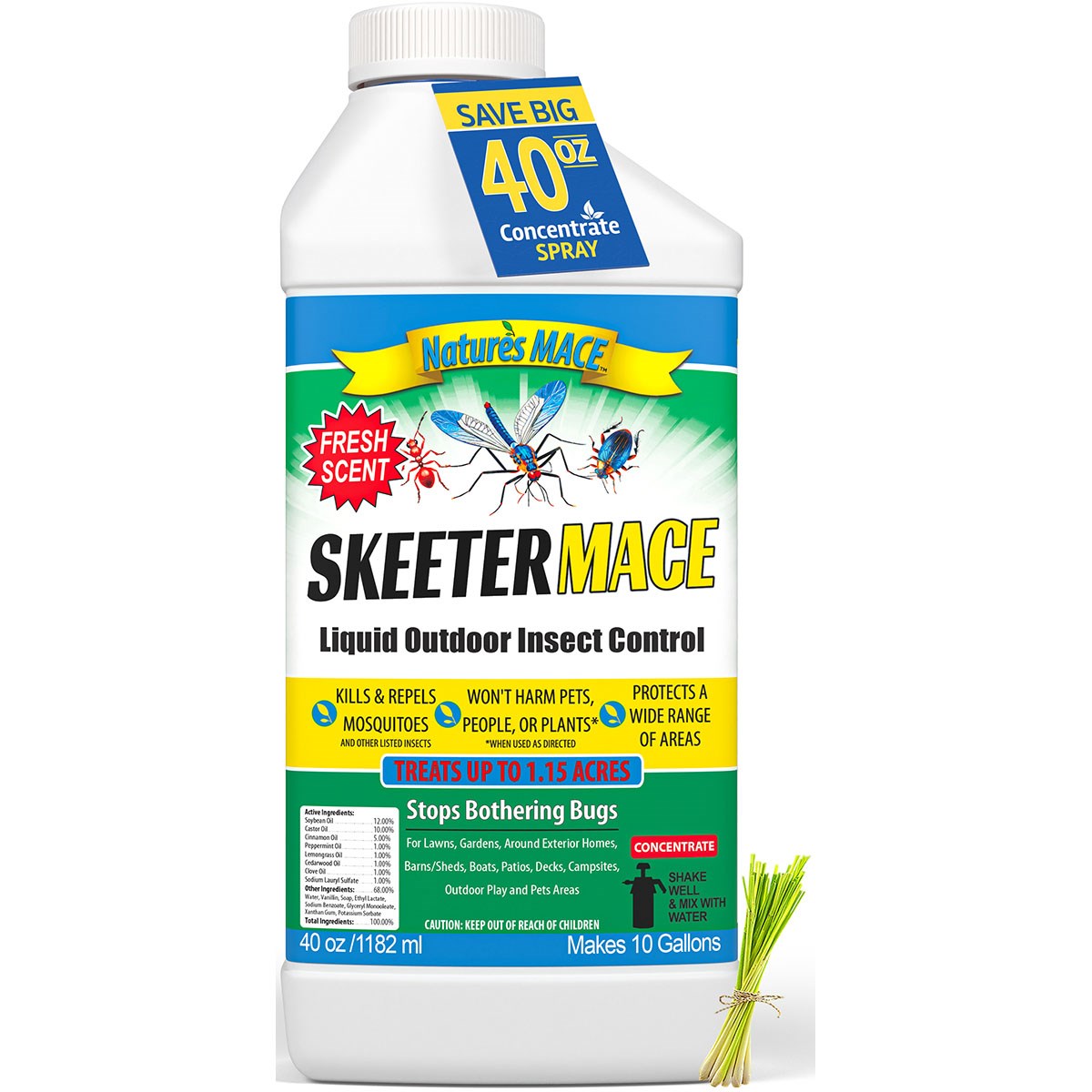 Nature's Mace 40oz Mosquito Repellent Concentrate — priced per each; minimum 12; multiples of 12
