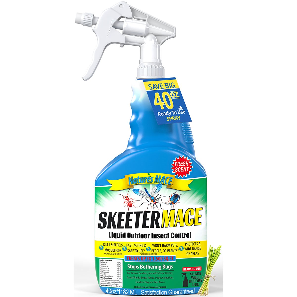 Nature's Mace 40oz Mosquito Repellent RTU — priced per each; minimum 12; multiples of 12