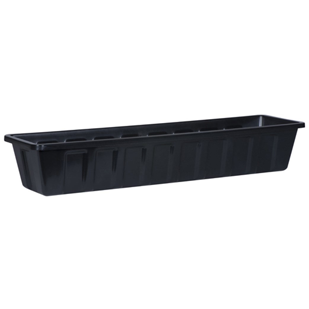 Novelty 30" Polypro Flower Box Planter Black — priced per each; minimum 10; multiples of 10
