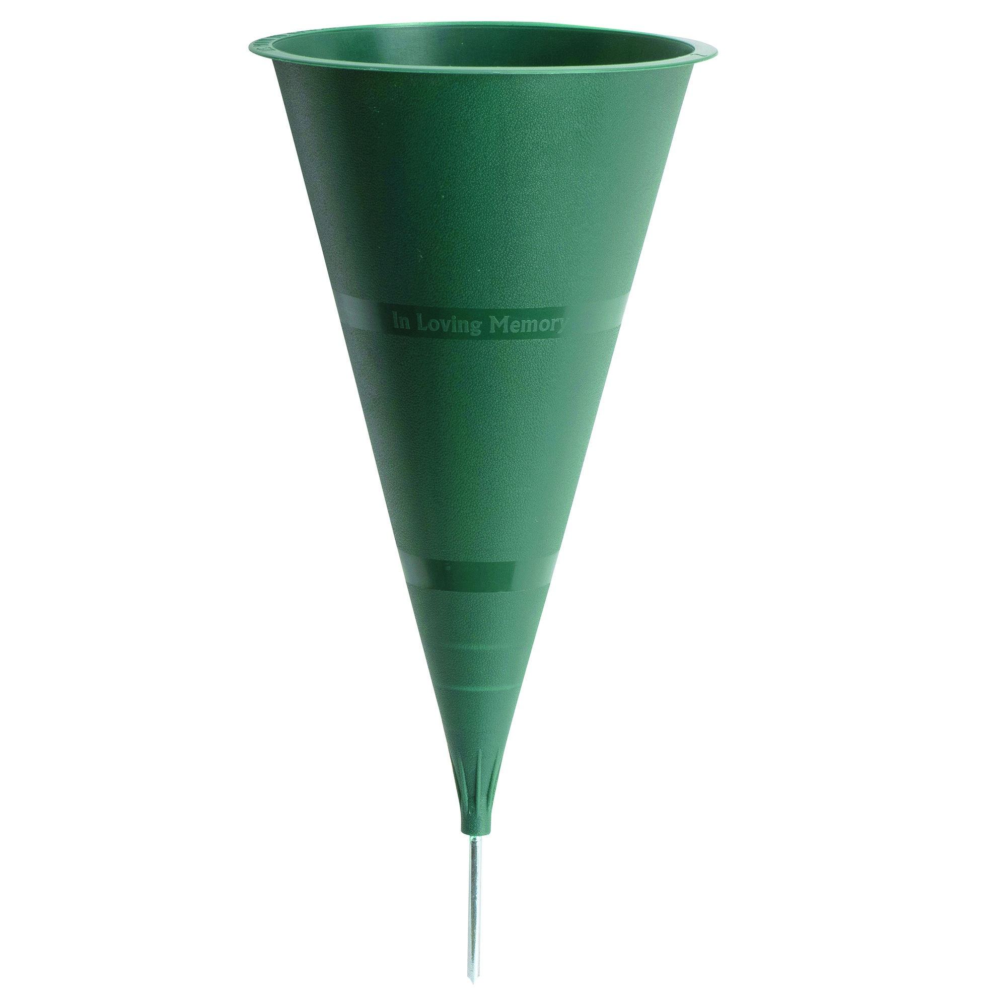 Memorial Vase 5" Green In Loving Memory Cone — priced per each; minimum 36; multiples of 36