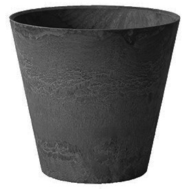 ArtStone 8" Round Napa Planter Black