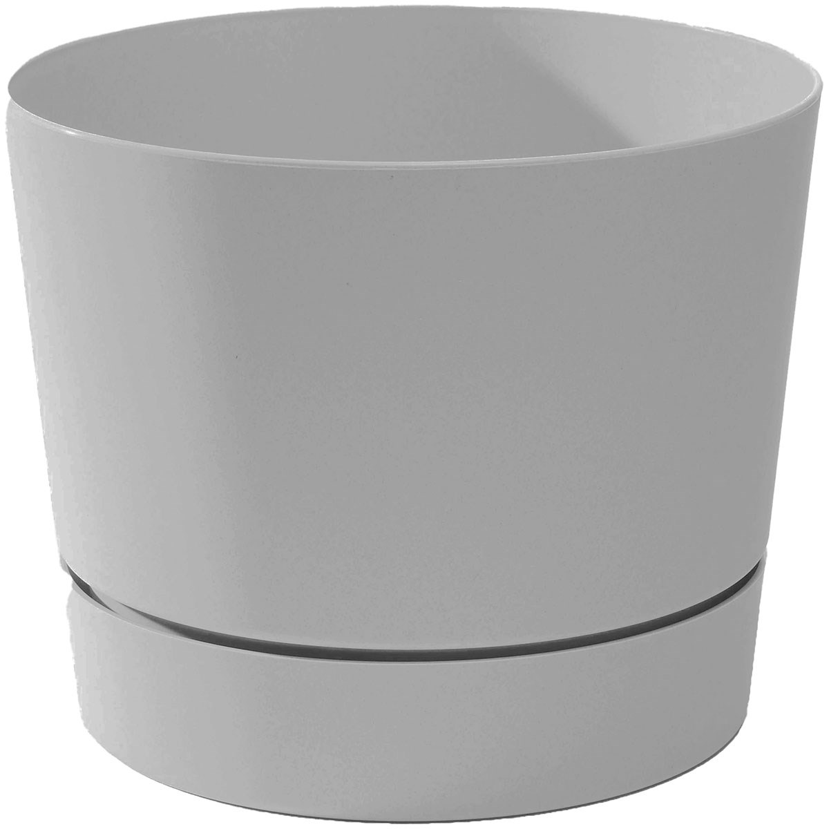 Majestic 8.5" Low Profile Planter Grey Matte Finish with Tray — priced per each; minimum 10; multiples of 10