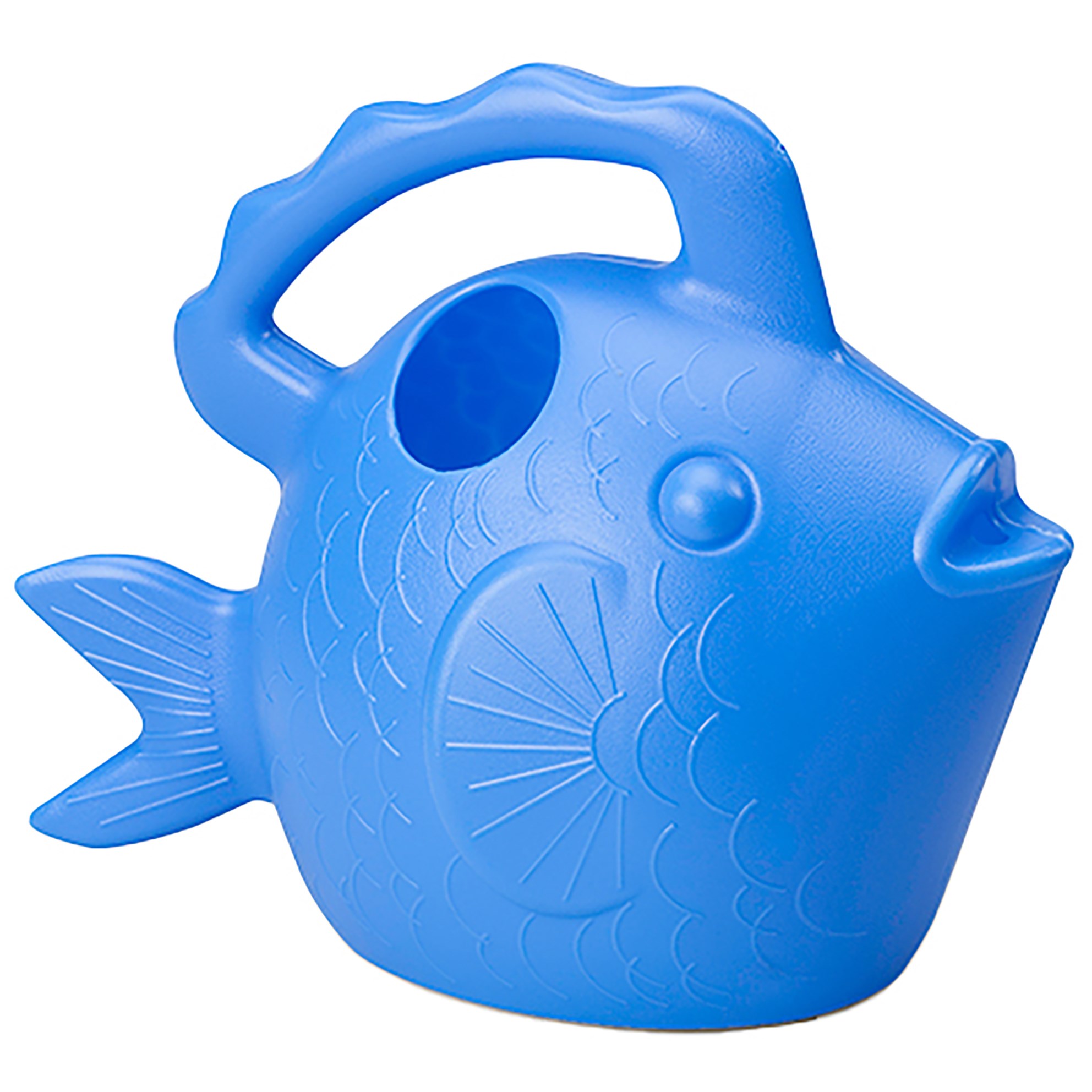 Character.75gal Watering Can Fish Blue — priced per each; minimum 6; multiples of 6