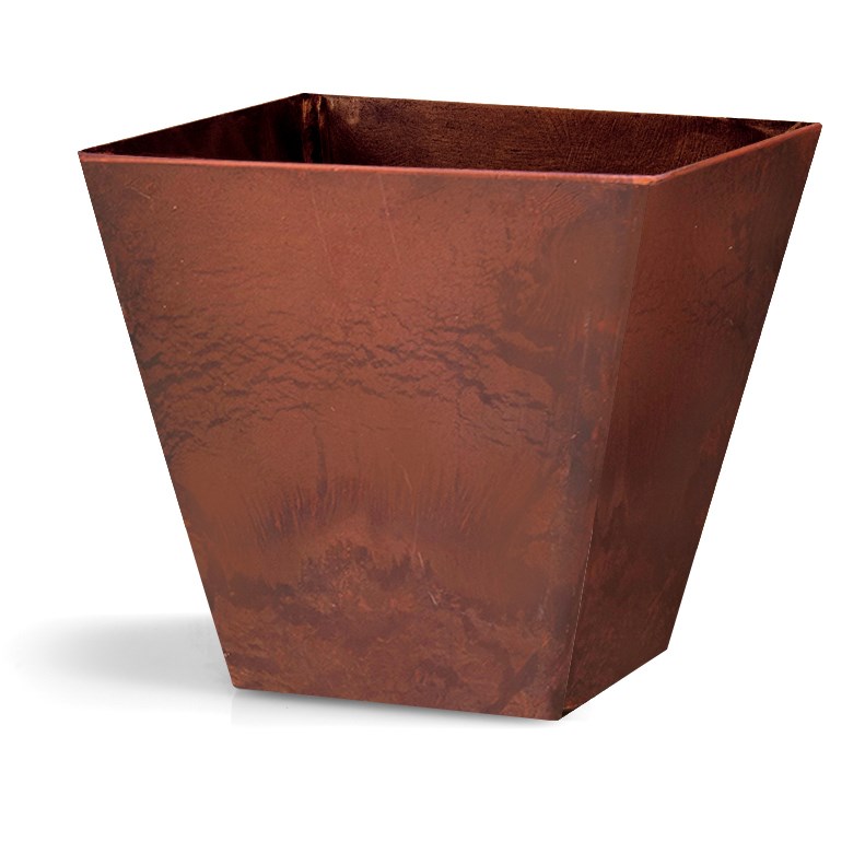 ArtStone Ella 10" Square Planter Rust — priced per each; minimum 5; multiples of 5