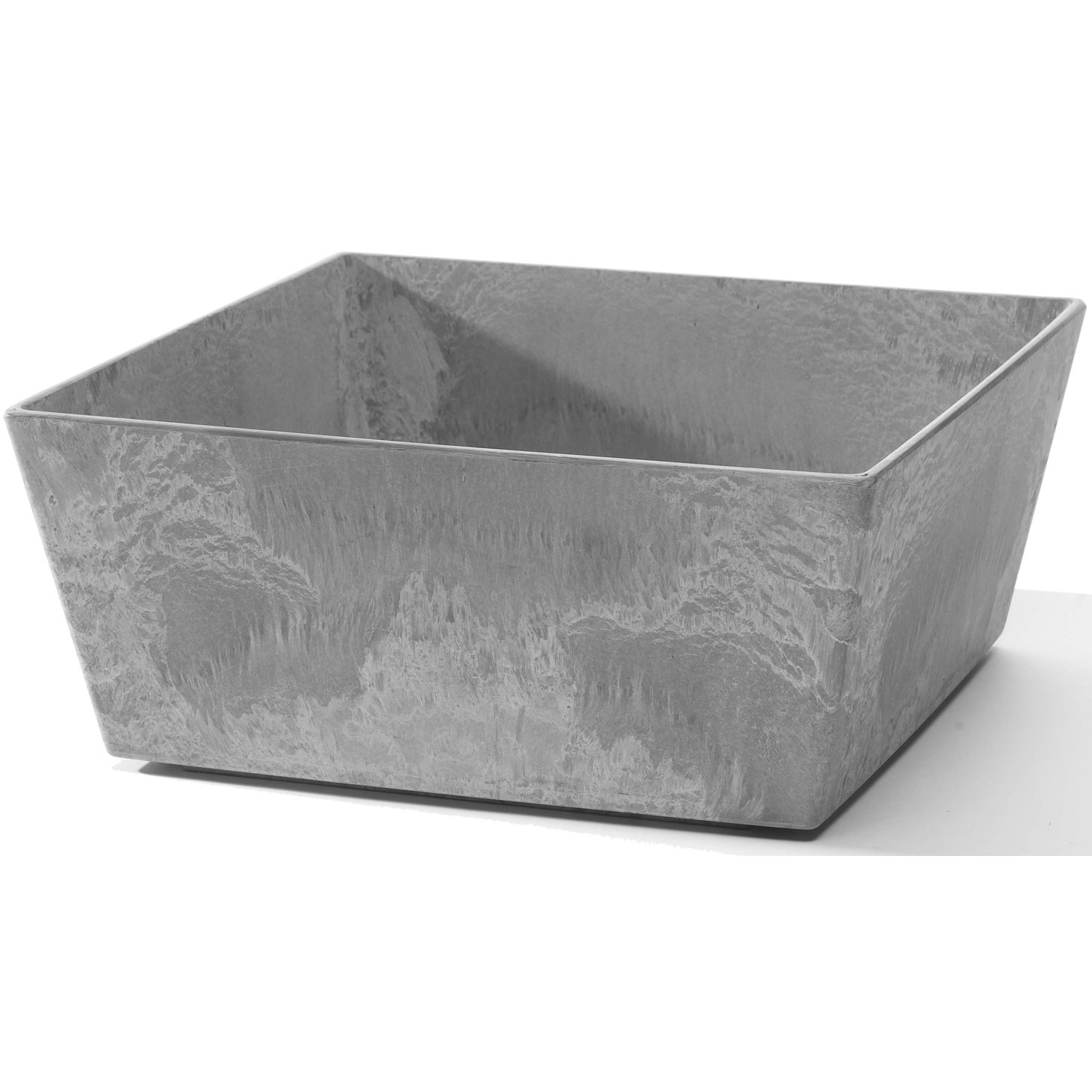 ArtStone Ella 10" Low Square Planter Grey — priced per each; minimum 5; multiples of 5