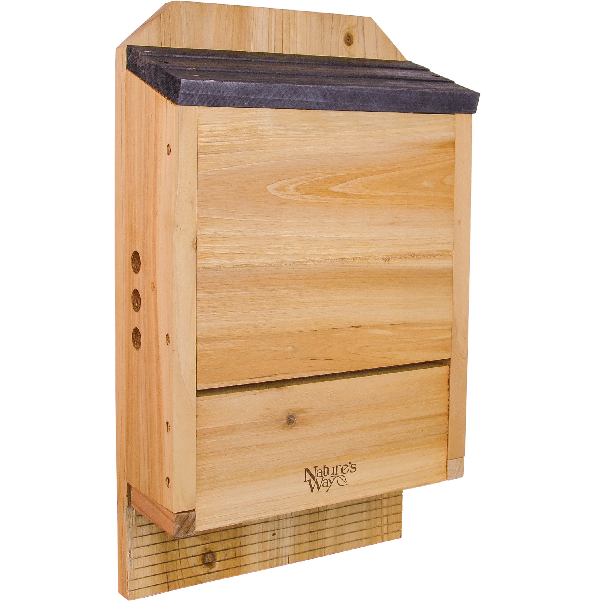 Natures Way Cedar Triple Chamber Bat House — priced per each; minimum 2; multiples of 2