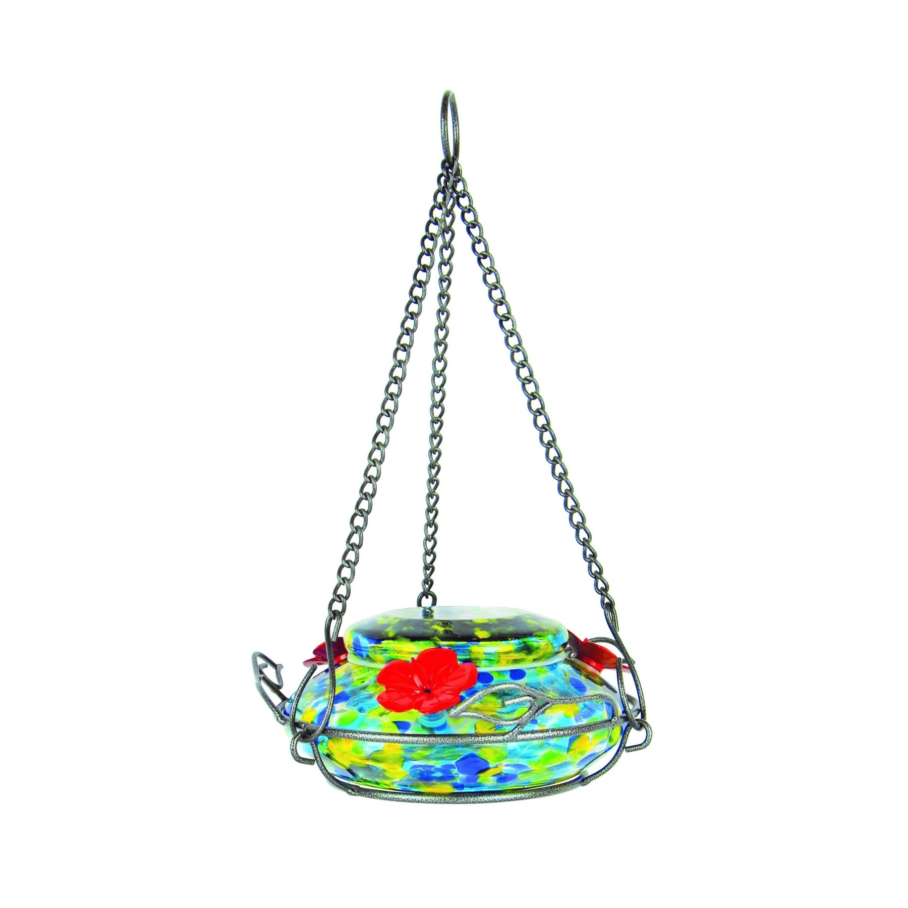 Natures Way 16oz Garden Top Fill Hummingbird Feeder Illuminated Spring Rain