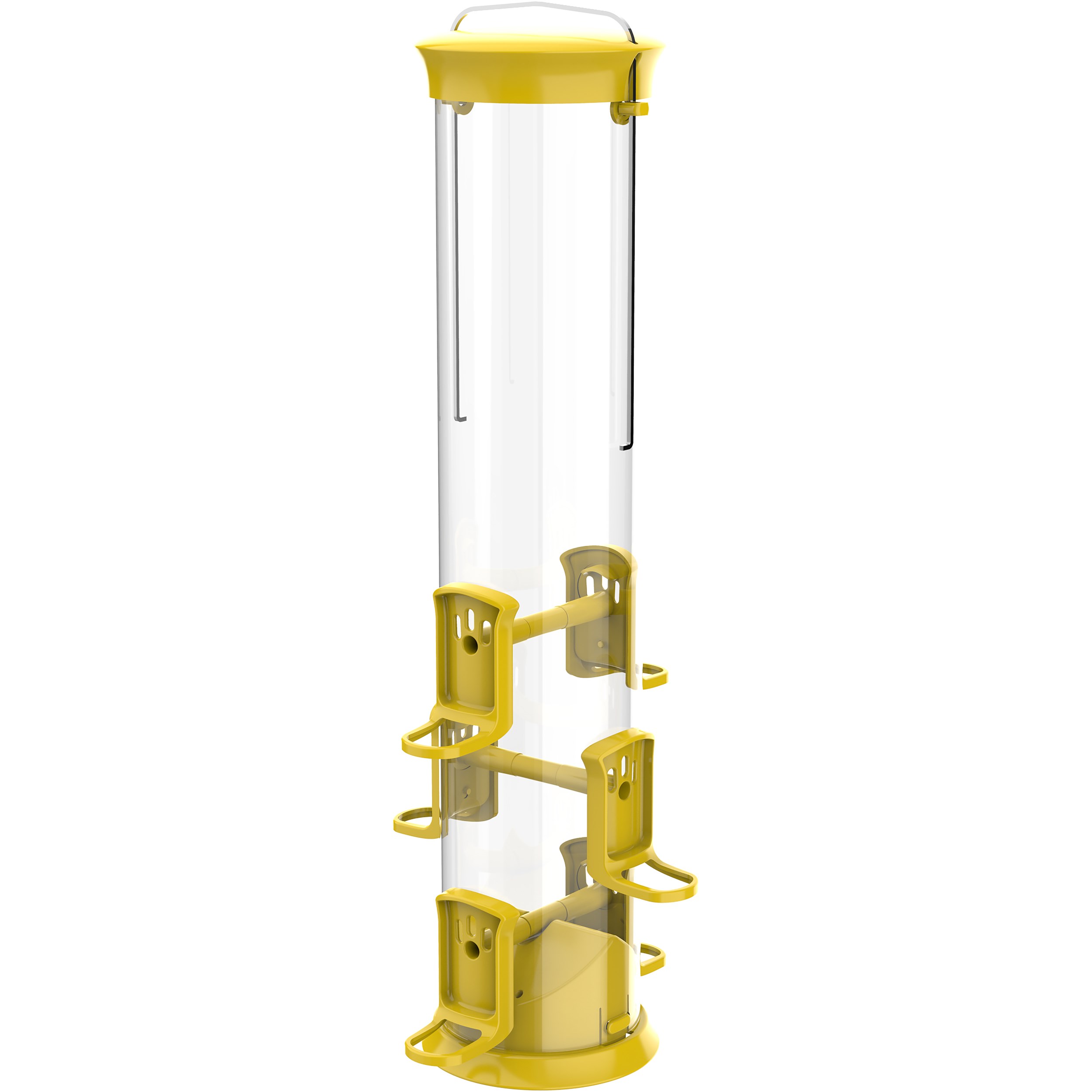 Natures Way 2.1qt Large Plastic Tube Thistle Feeder Yellow — priced per each; minimum 4; multiples of 4