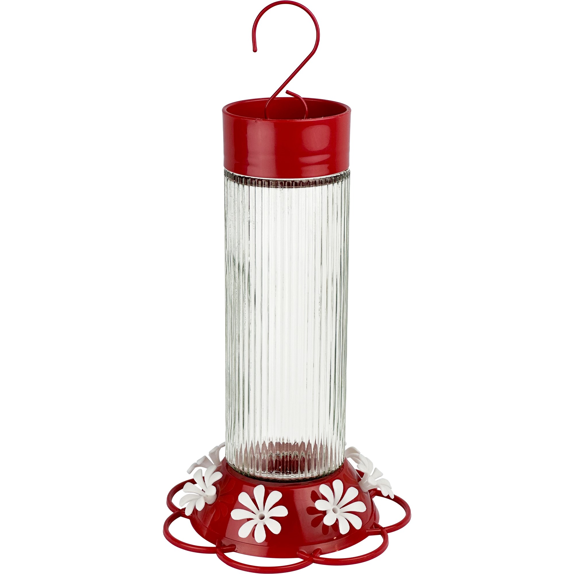 Natures Way 28oz Hummingbird Feeder Ribbed Rose Glass — priced per each; minimum 6; multiples of 6