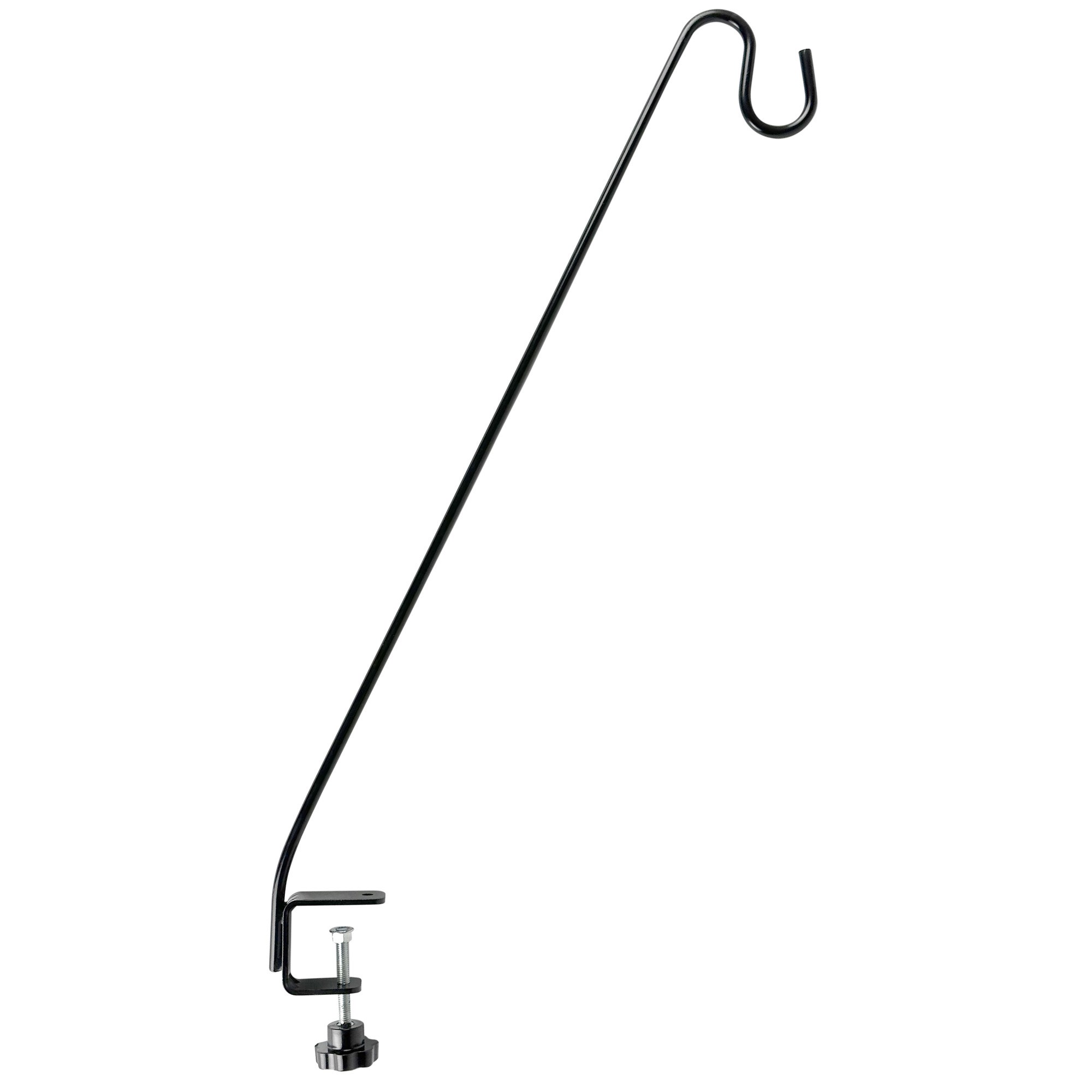Natures Way 33in Metal Adjustable Clamp-On Deck Hook Black — priced per each; minimum 8; multiples of 8