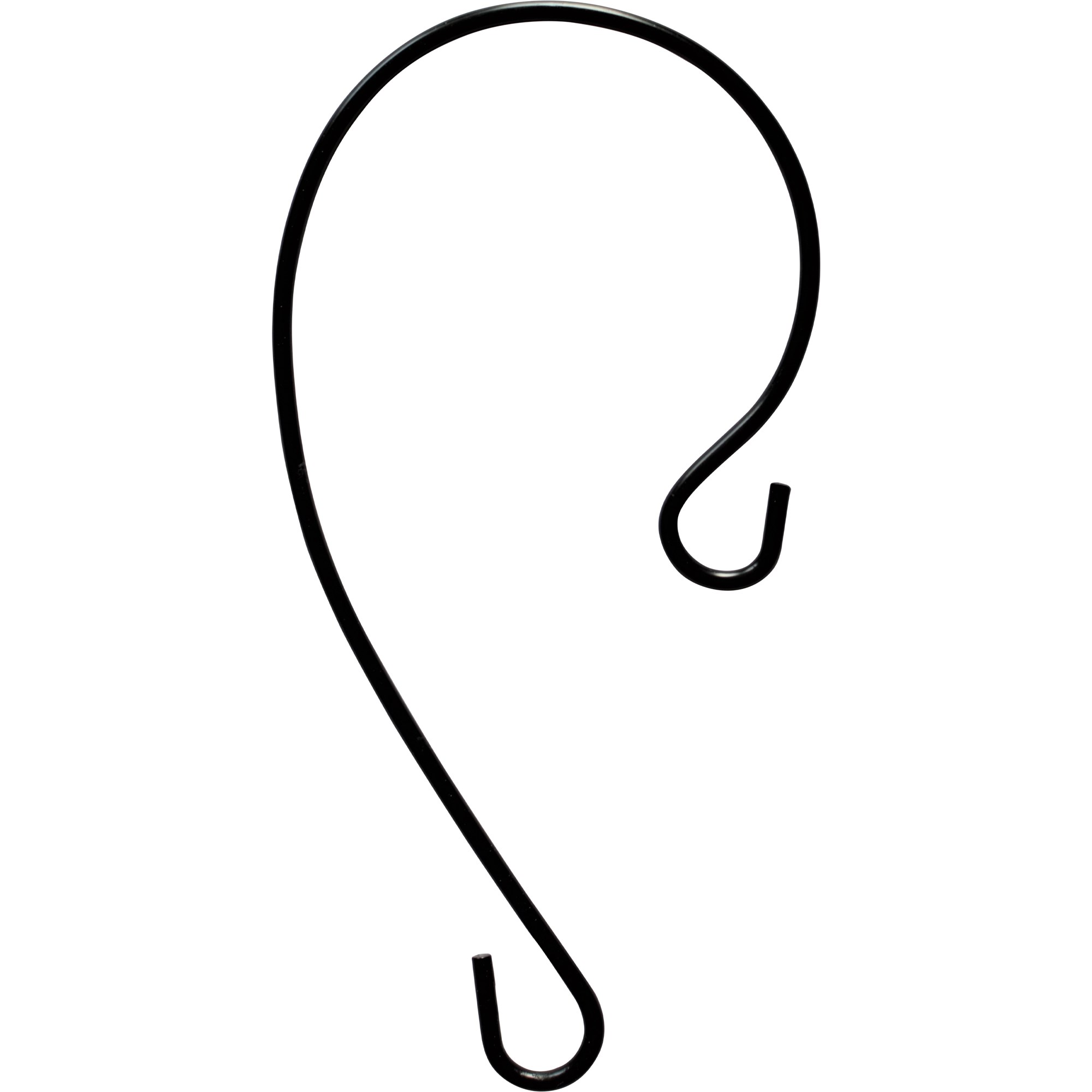 Natures Way 9in Metal Decorative Hook Black — priced per each; minimum 8; multiples of 8