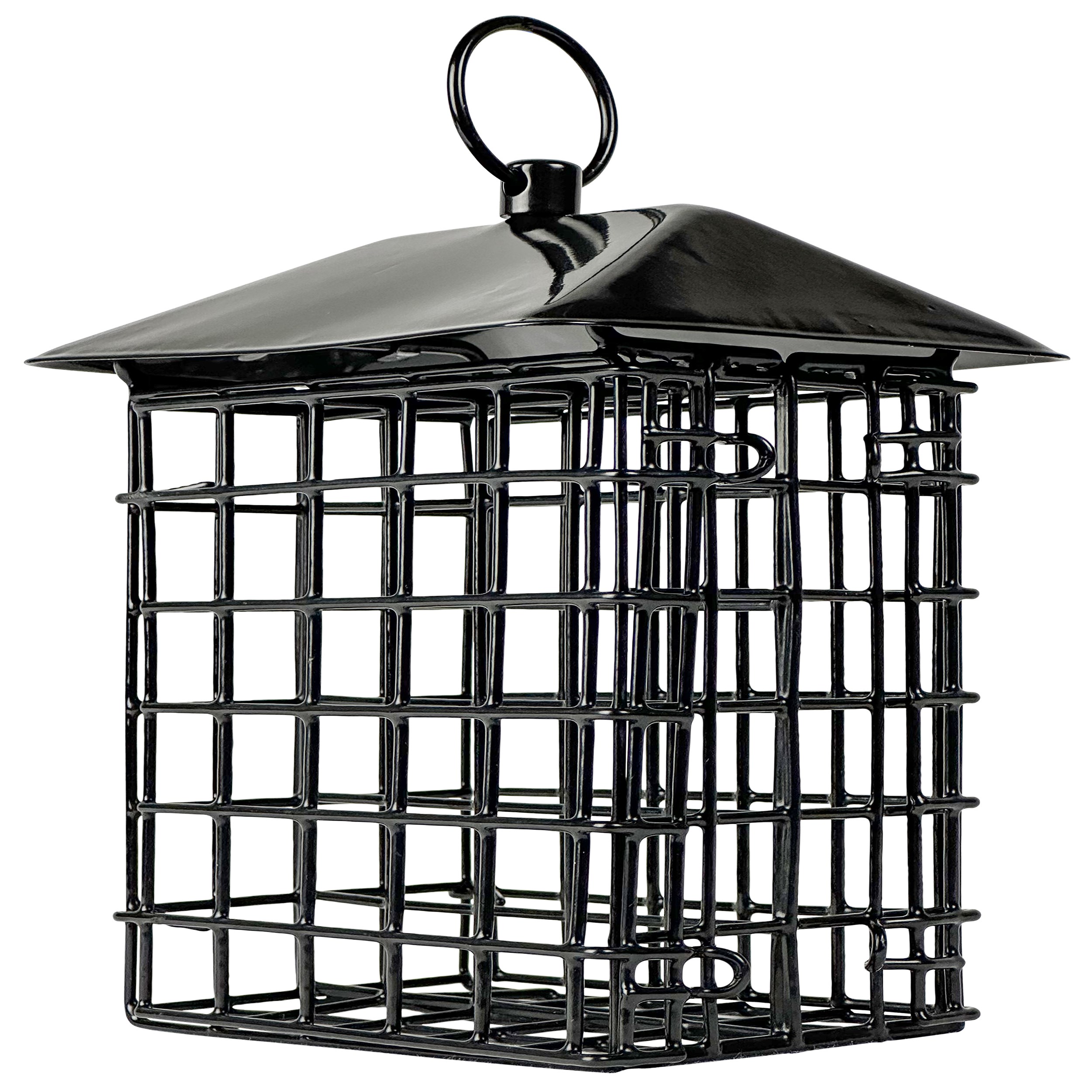 Natures Way Metal Suet Cage Bird Feeder w/ Roof 2 Cake Black — priced per each; minimum 6; multiples of 6