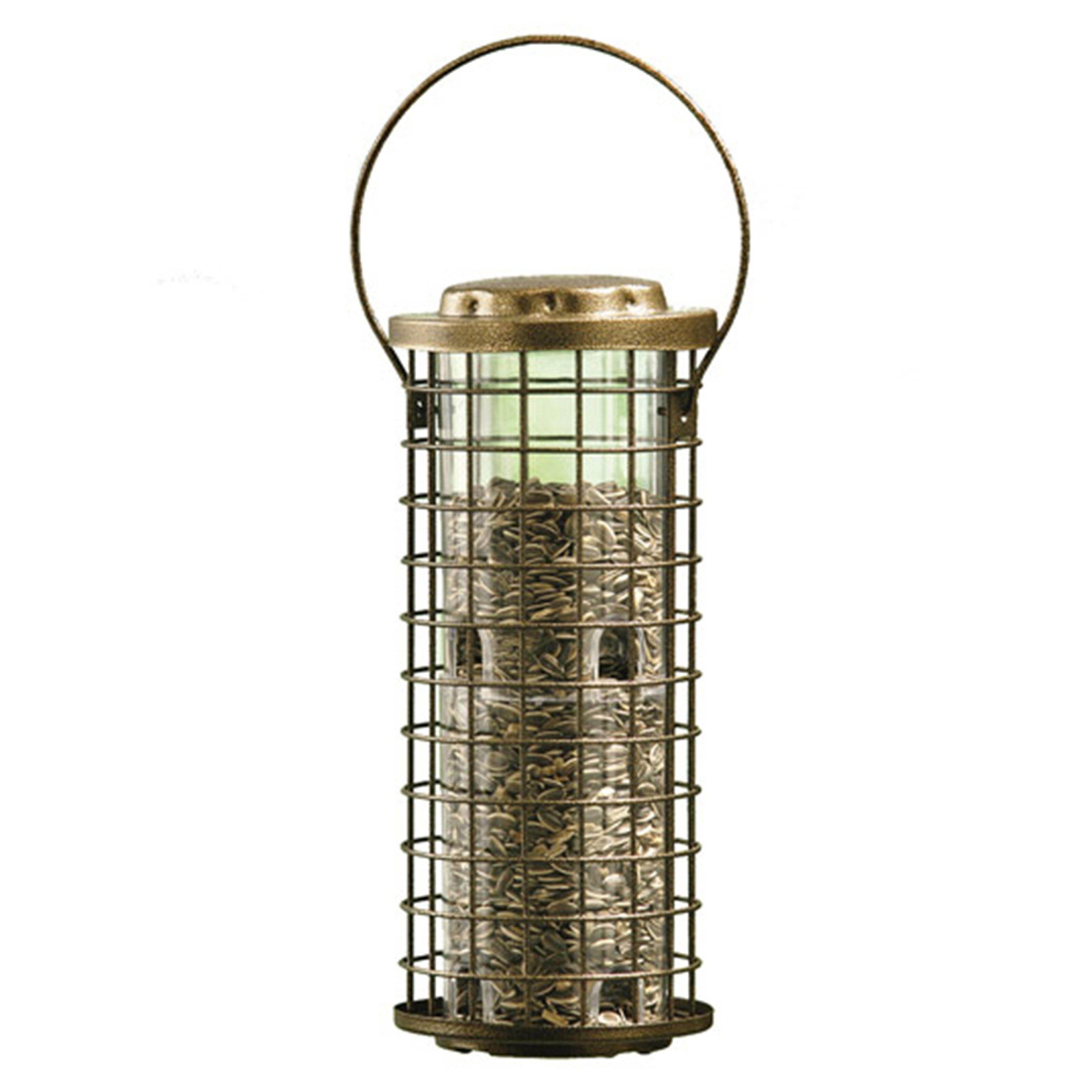 Perky Pet Squirrel Stumper Feeder Brass 3lb Capacity — priced per each; minimum 2; multiples of 2