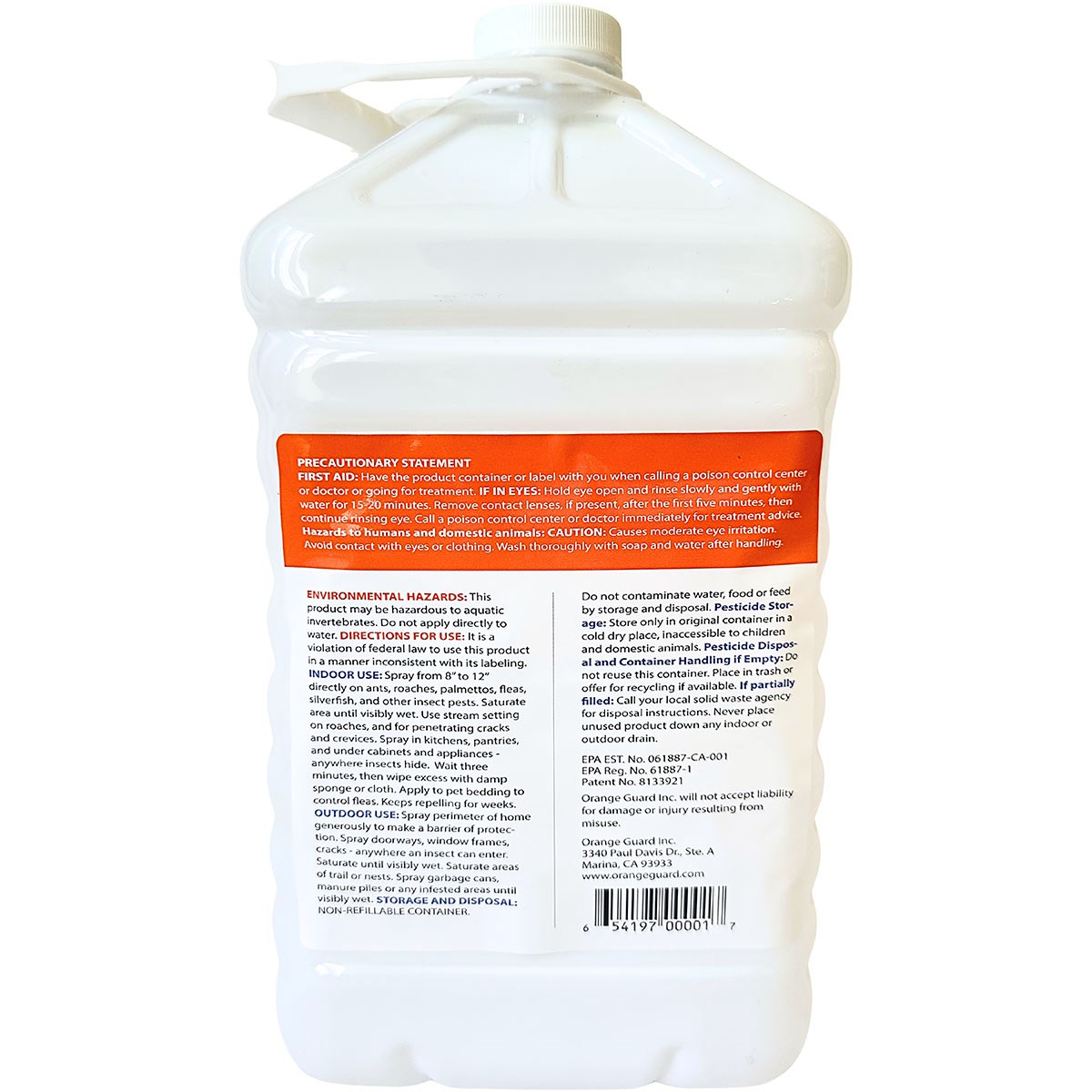 Orange Guard 1gal 100% Natural Home Pest Control w/ Orange Peel Extract d-Limonene 5.8% - Image 2