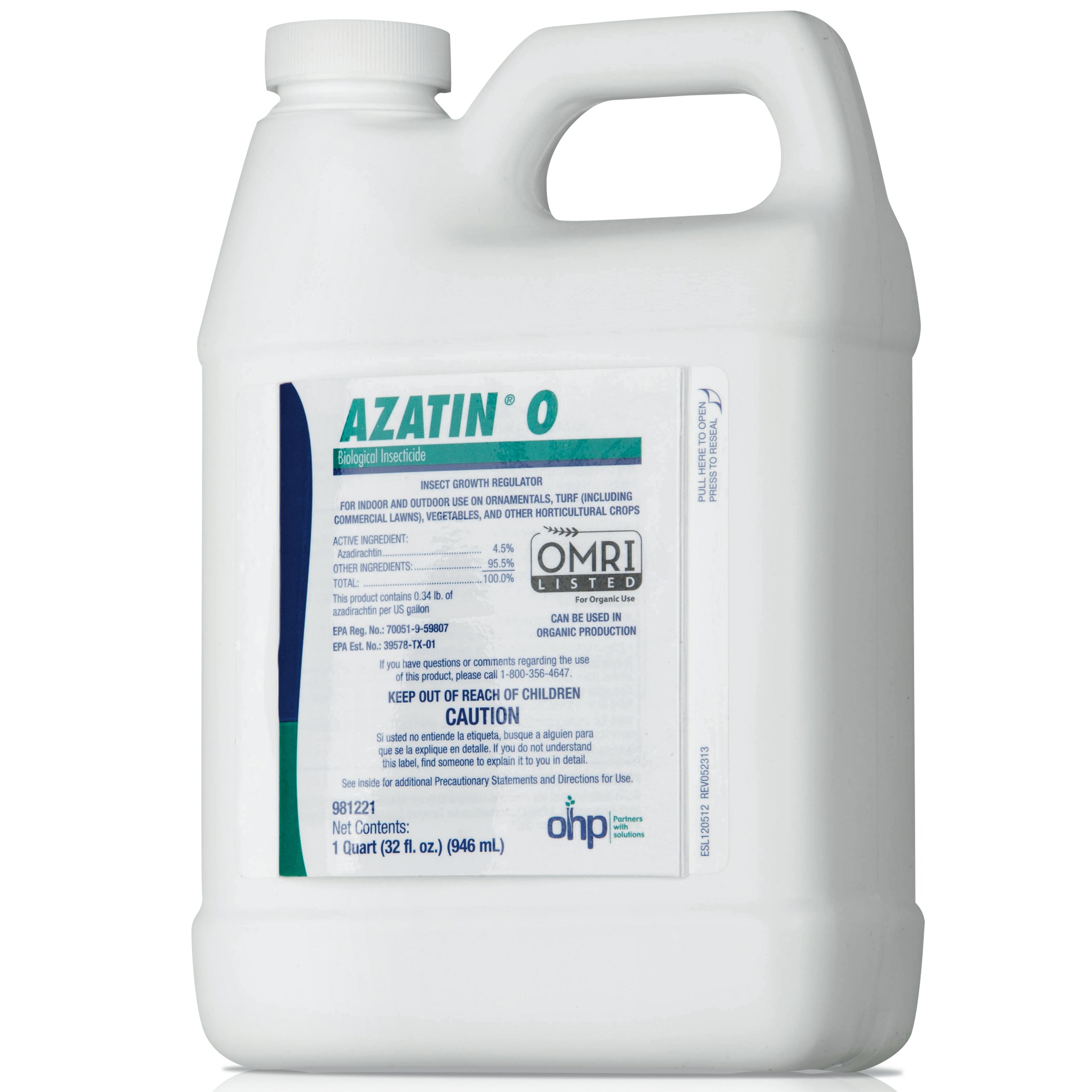 OHP Azatin O 1Qt OMRI HAZ VIA AIR ( azadirachtin ) — Single Unit