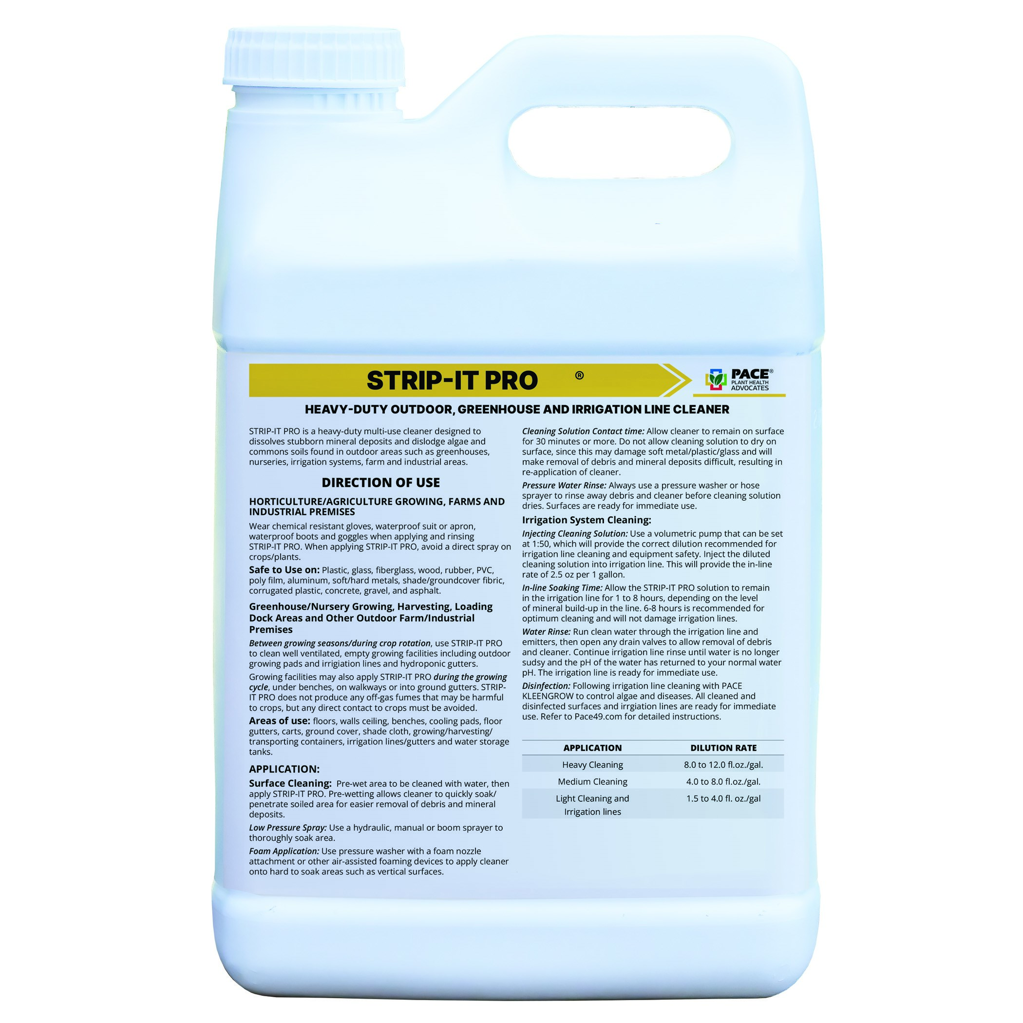 Pace Strip-It PRO 2.5Gl HAZ ( Sulfuric Acid, Ammonium Bifluoride ) — Single Unit