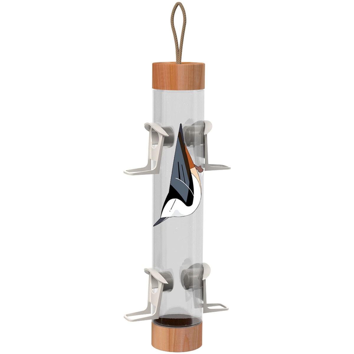 Audubon Limited Edition Eggpicnic Audubon Mixed Seed Tube Feeder with Faux Wood Trim — priced per each; minimum 4; multiples of 4