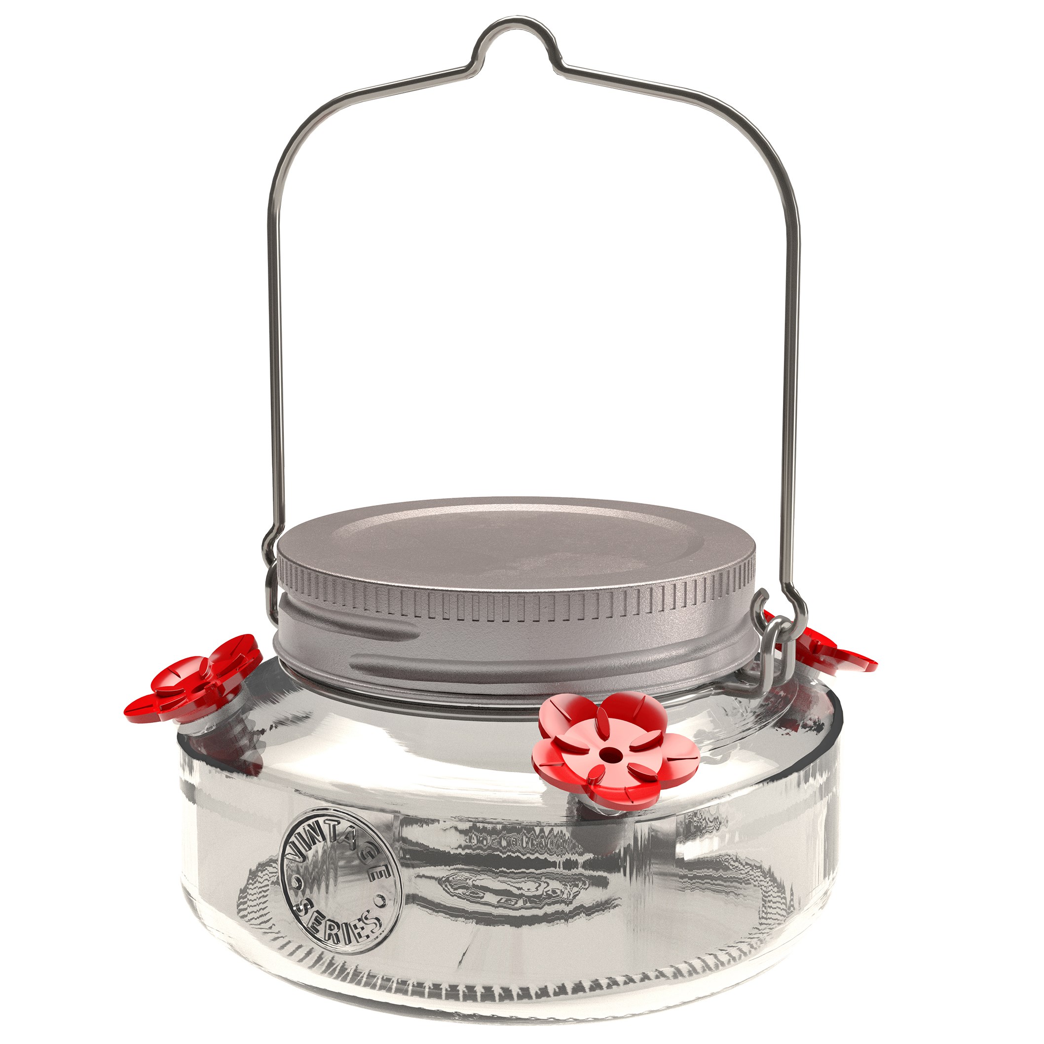 Wild Bird Lovers Glass Mason Jar Hummingbird Feeder Vintage Mini — priced per each; minimum 6; multiples of 6