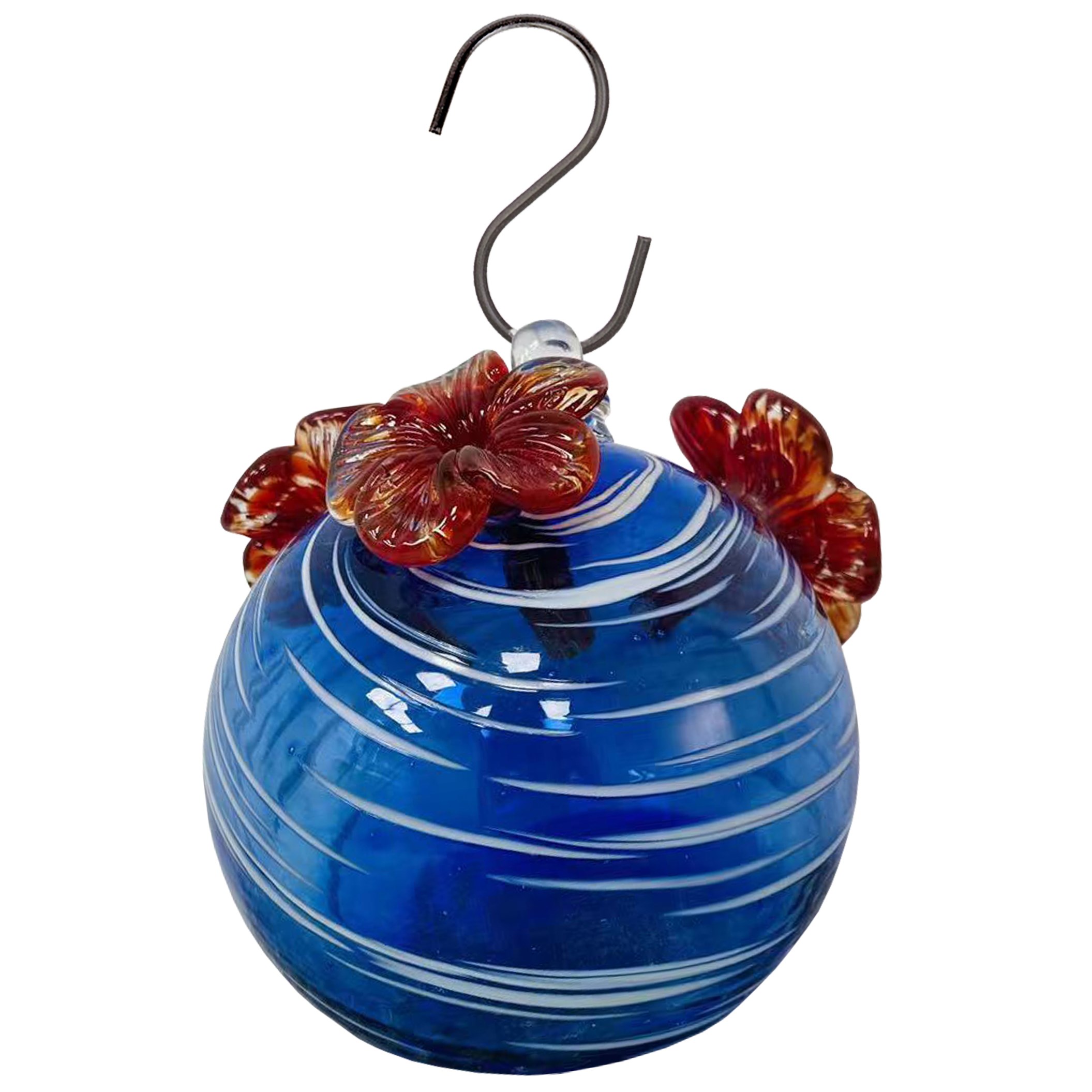 Wild Bird Lovers Glass Hummingbird Feeder Assorted Recycled Artisan — priced per each; minimum 4; multiples of 4