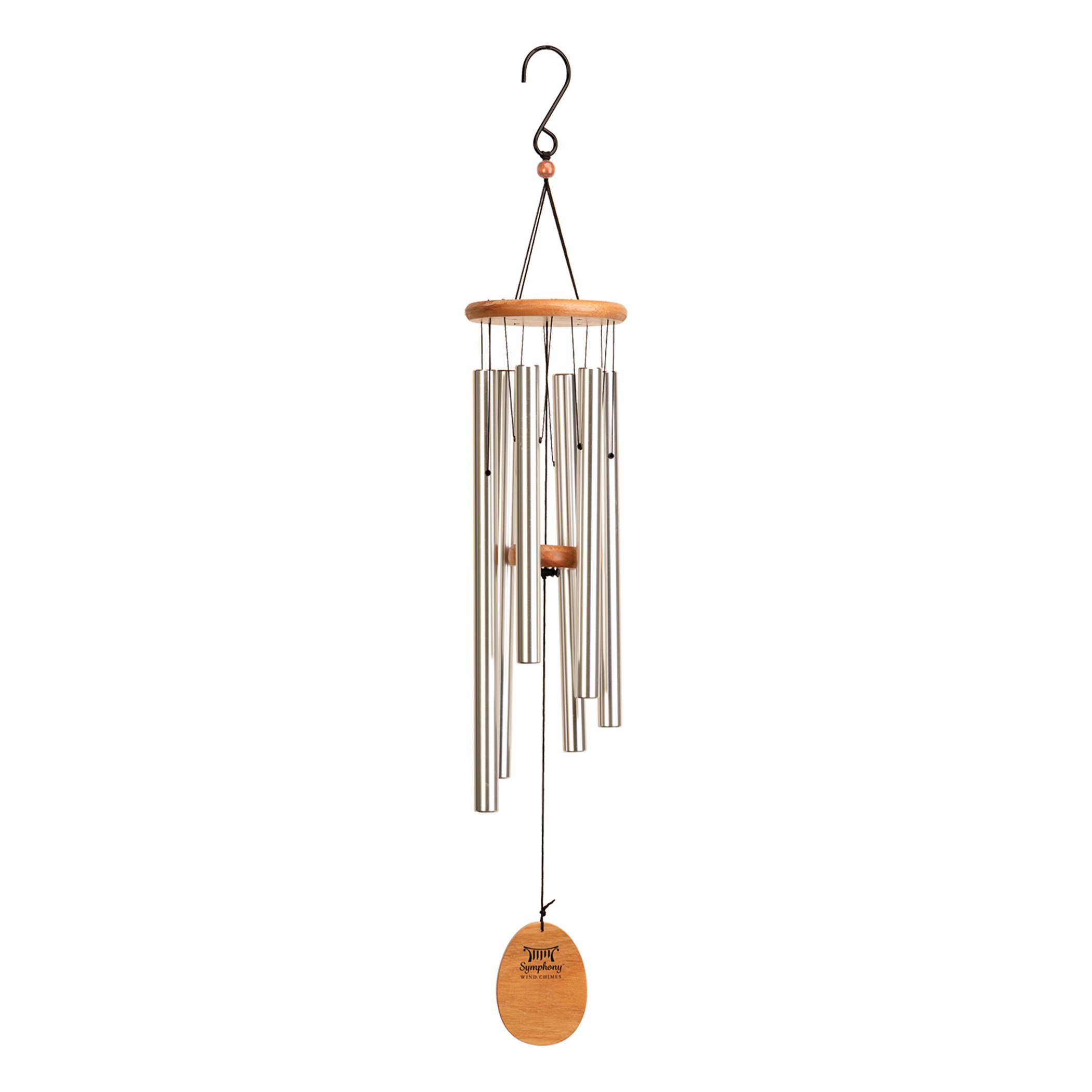 Panacea 36" Wood/ Aluminum Wind Chime Silver