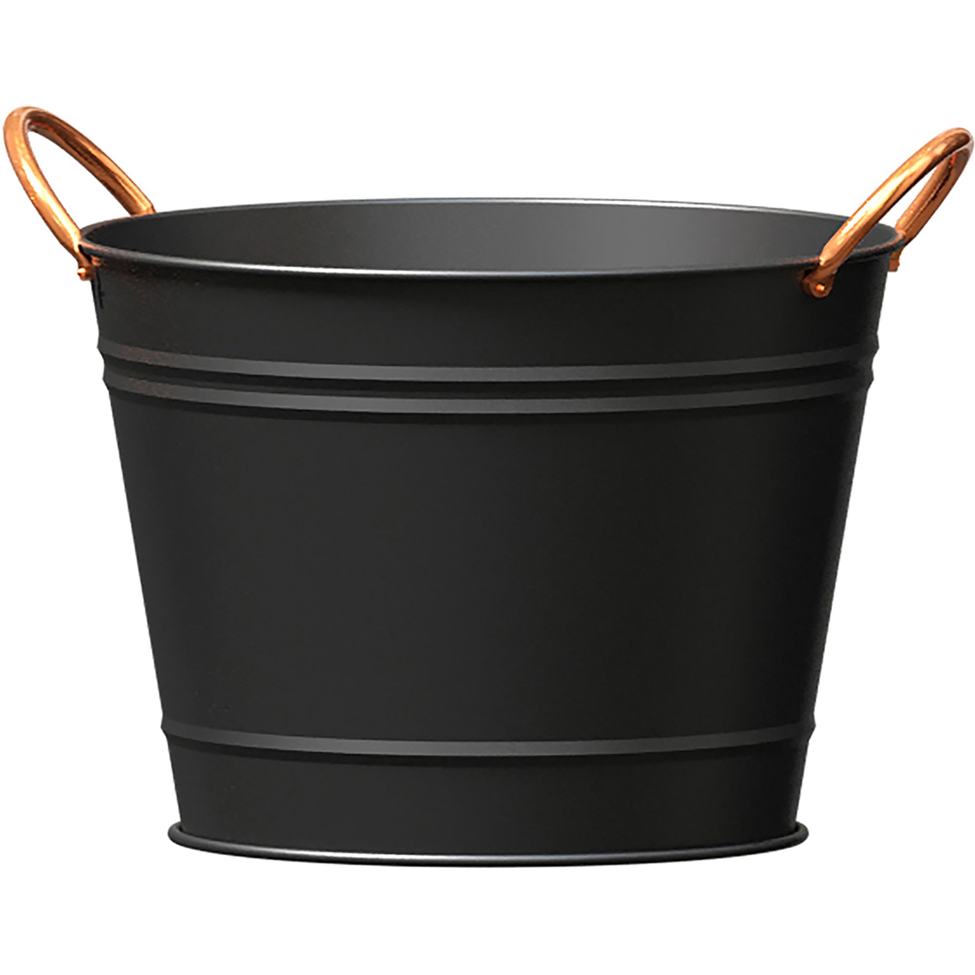Panacea 14" Washtub Matte Black with Copper Handles