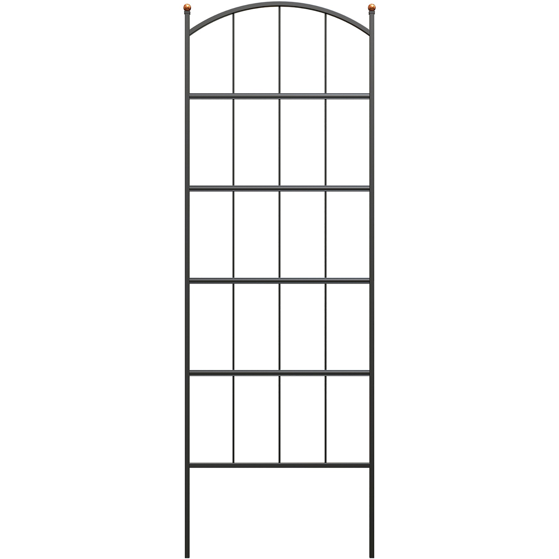 Panacea 75" Modern Farmhouse Trellis Black