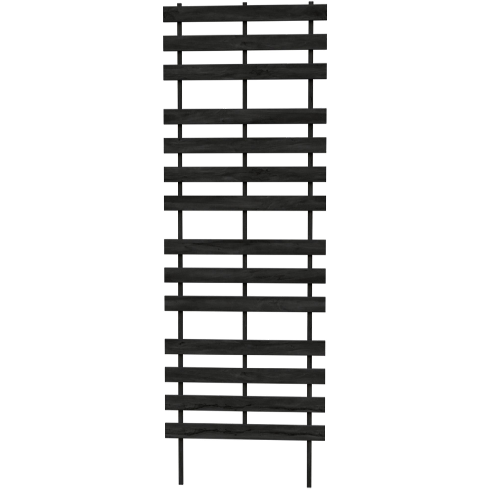 Panacea 72" Contemporary Wood Trellis Charcoal Black — priced per each; minimum 6; multiples of 6