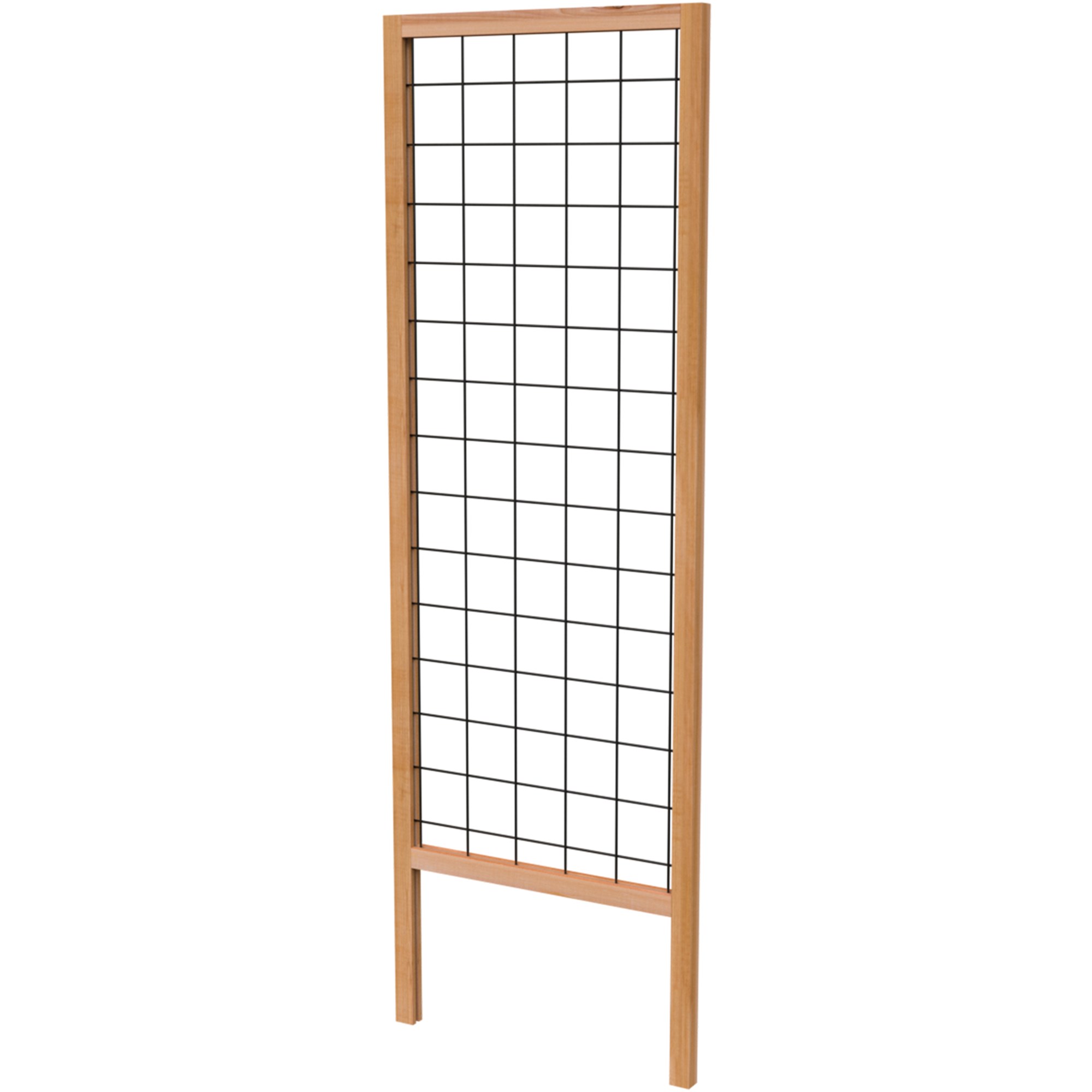 Panacea 72" Wood-Framed Wire Grid Trellis Natural Cedar Finish — priced per each; minimum 4; multiples of 4
