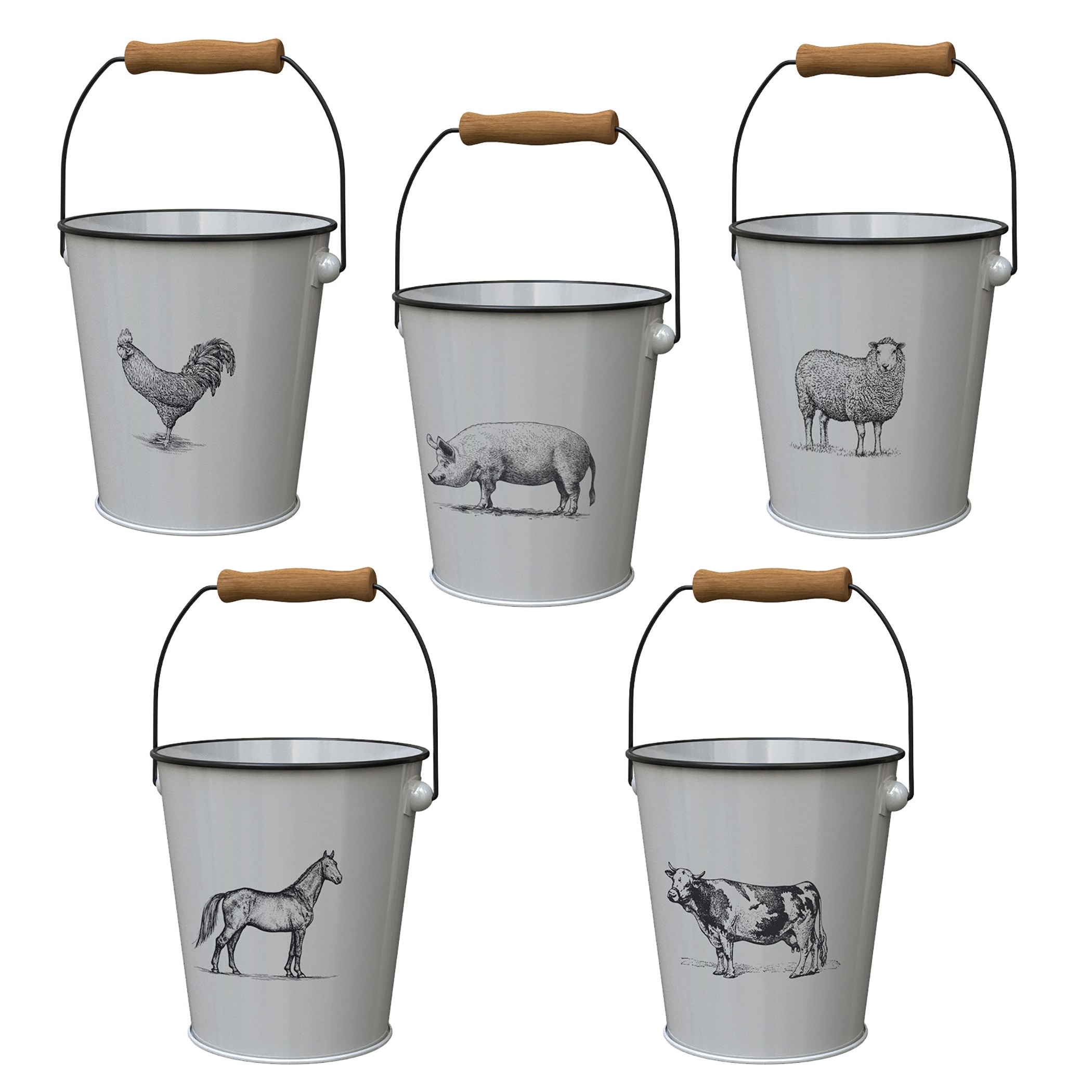 Panacea 7.5" Milkhouse Farm Animal Bucket Planter — priced per each; minimum 10; multiples of 10