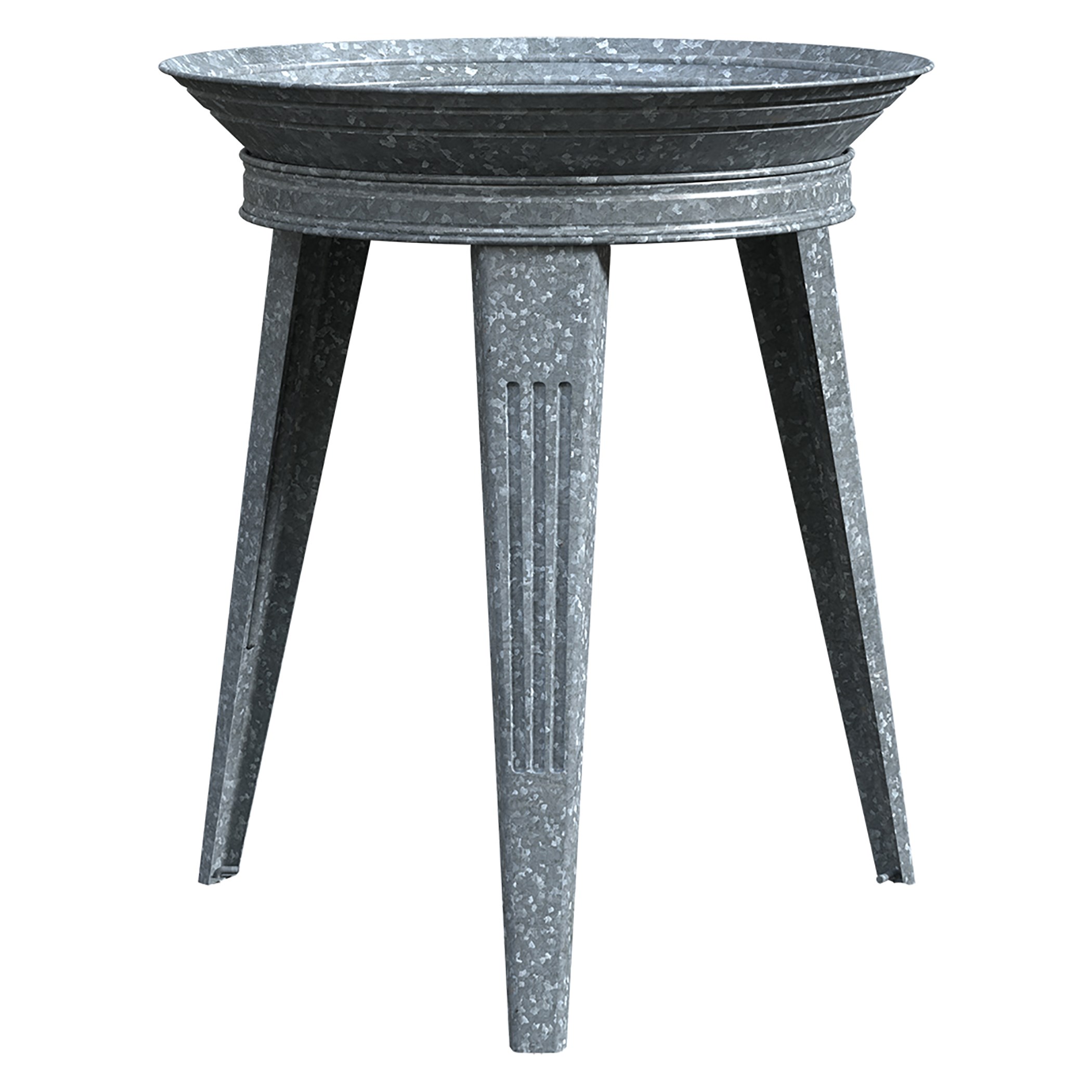 Panacea 18" Galvanized BirdBath With Stand — priced per each; minimum 4; multiples of 4