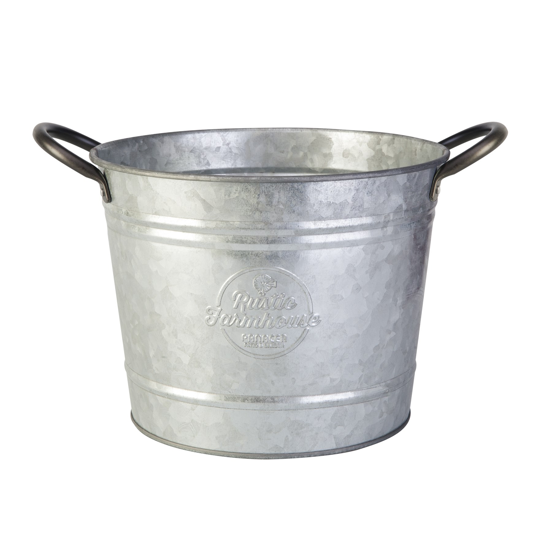 Panacea 8" Washtub Planter Aged Galvanized — priced per each; minimum 6; multiples of 6