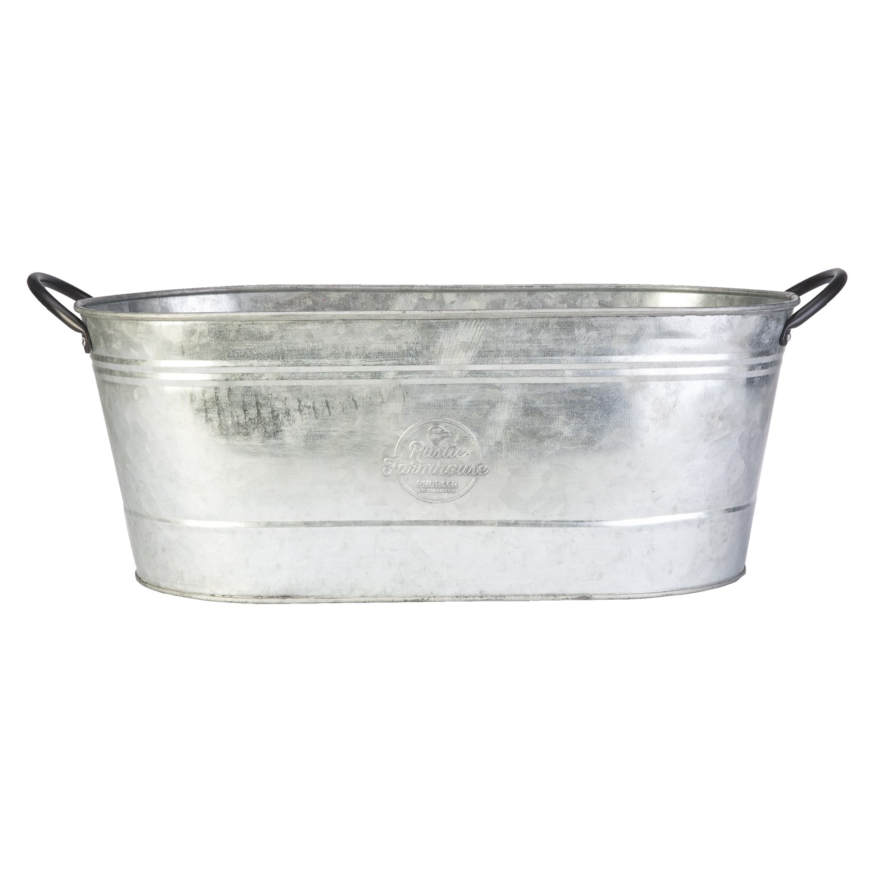 Panacea 16" Oval Washtub Planter Aged Galvanized — priced per each; minimum 6; multiples of 6