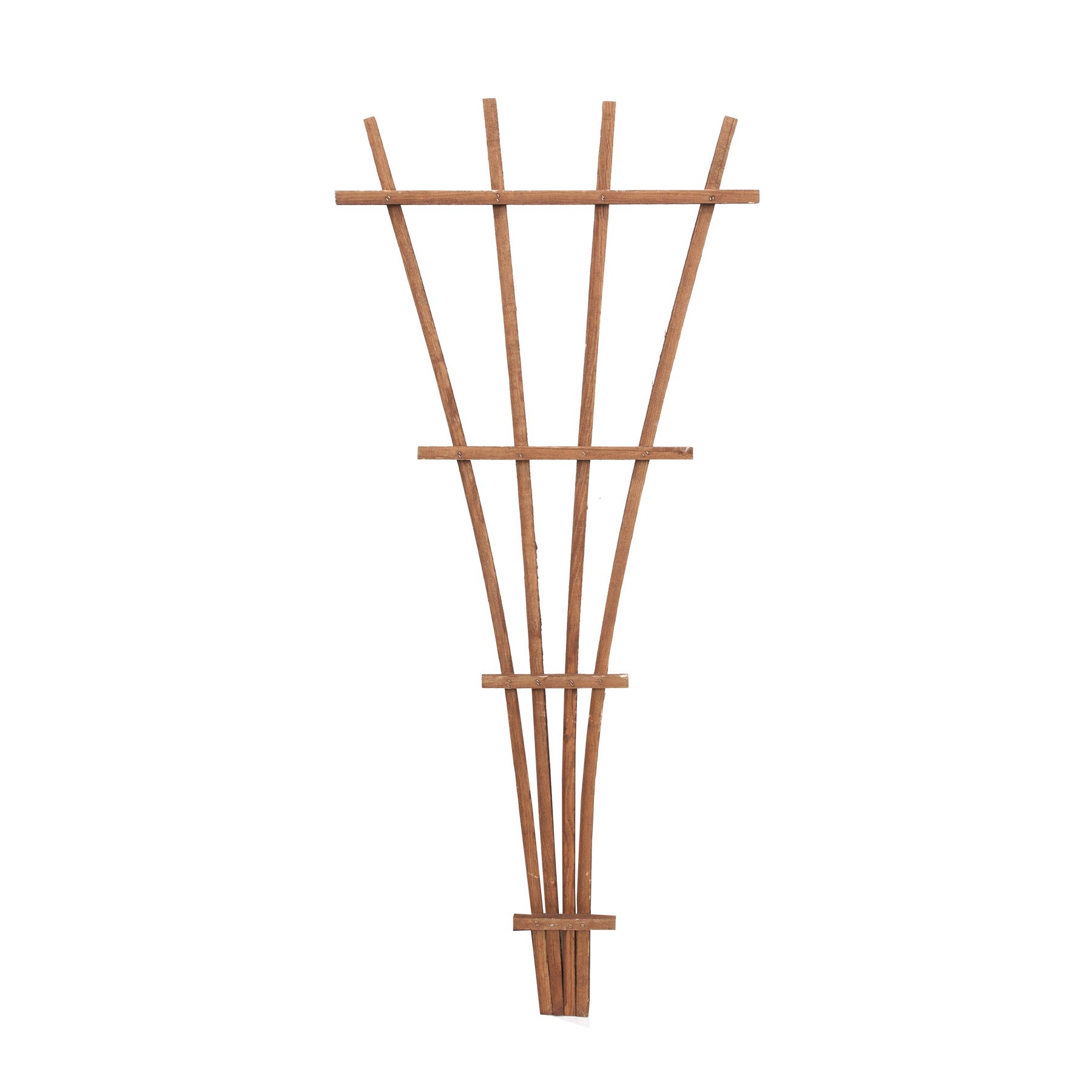 Panacea 48" Wood Fan Trellis Brown — priced per each; minimum 6; multiples of 6
