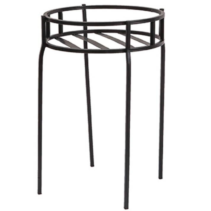 Panacea 15.5" Contemp Plant Stand Black — priced per each; minimum 6; multiples of 6