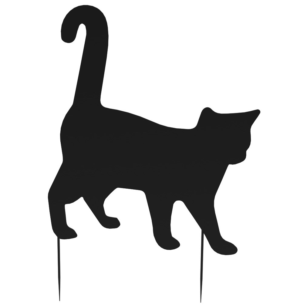 Panacea 24" H Cat Shadow Yard Stake — priced per each; minimum 4; multiples of 4