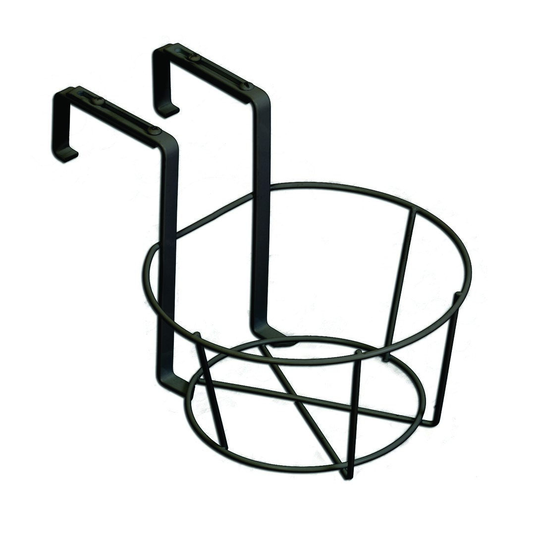 Panacea 8" Ring Over The Deck Adj Flower Pot Holder Black — priced per each; minimum 6; multiples of 6