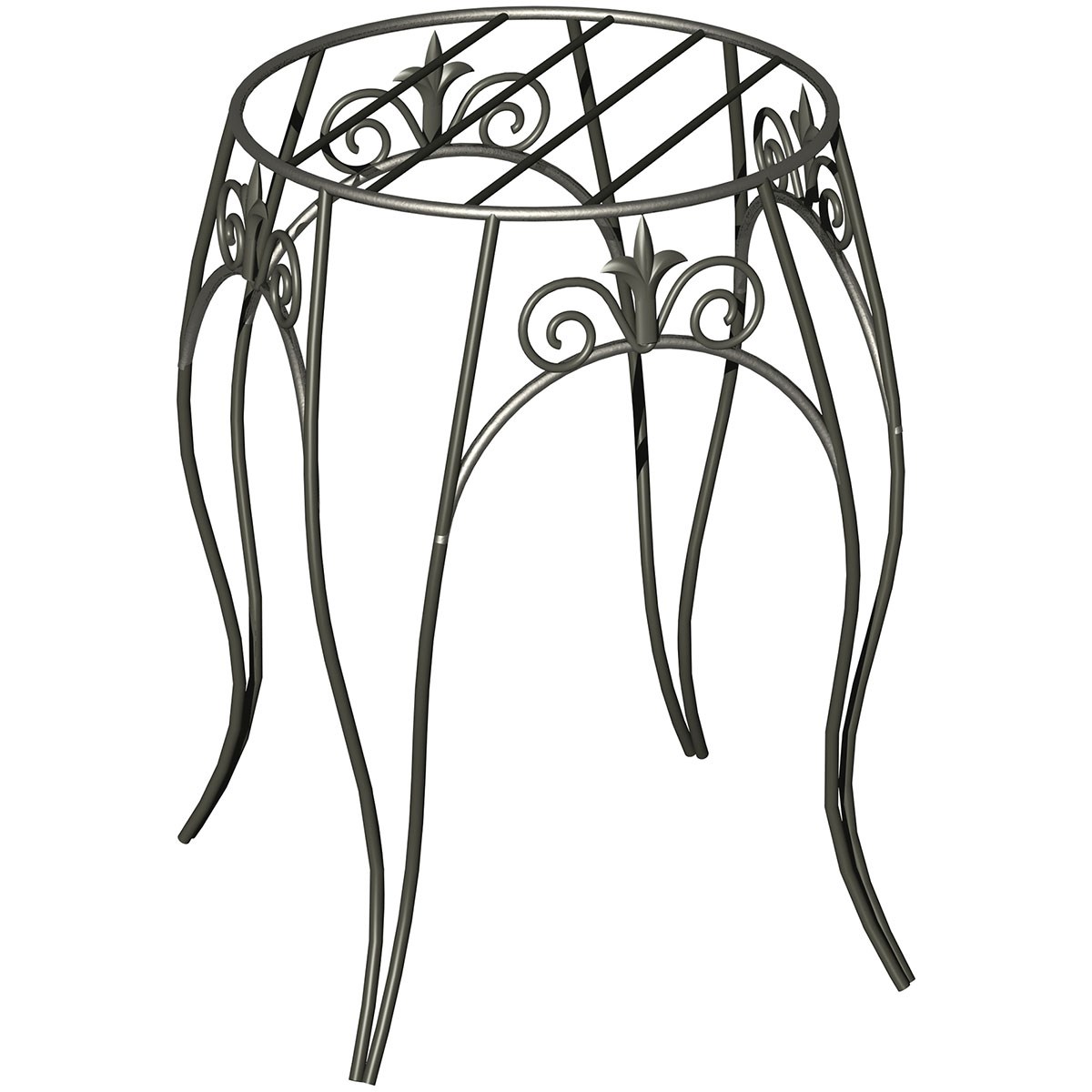 Panacea 15" Plant Stand With Finial Black — priced per each; minimum 6; multiples of 6