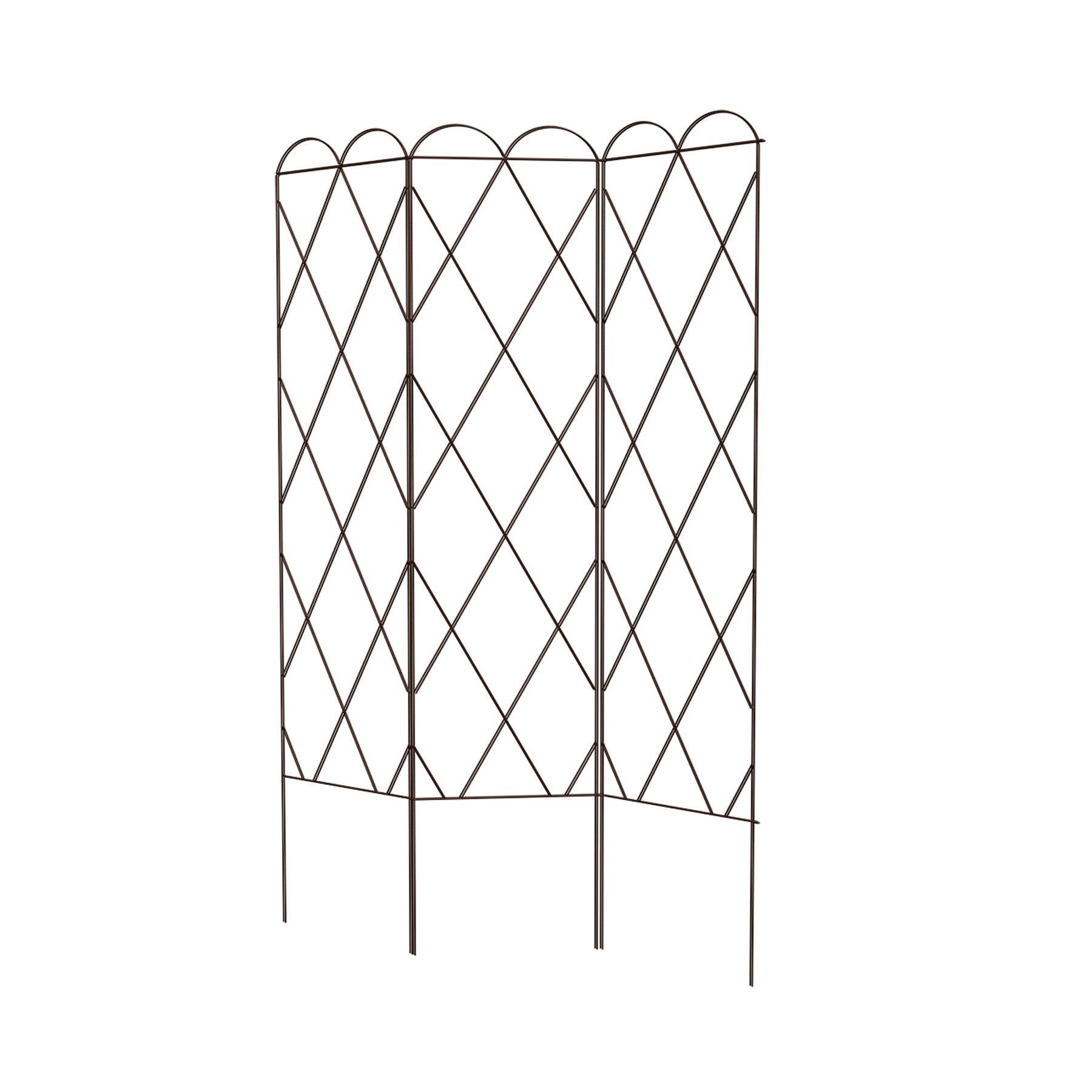 Panacea 60" H Rustic 3 Panel Exp Pea Trellis Rust — priced per each; minimum 5; multiples of 5
