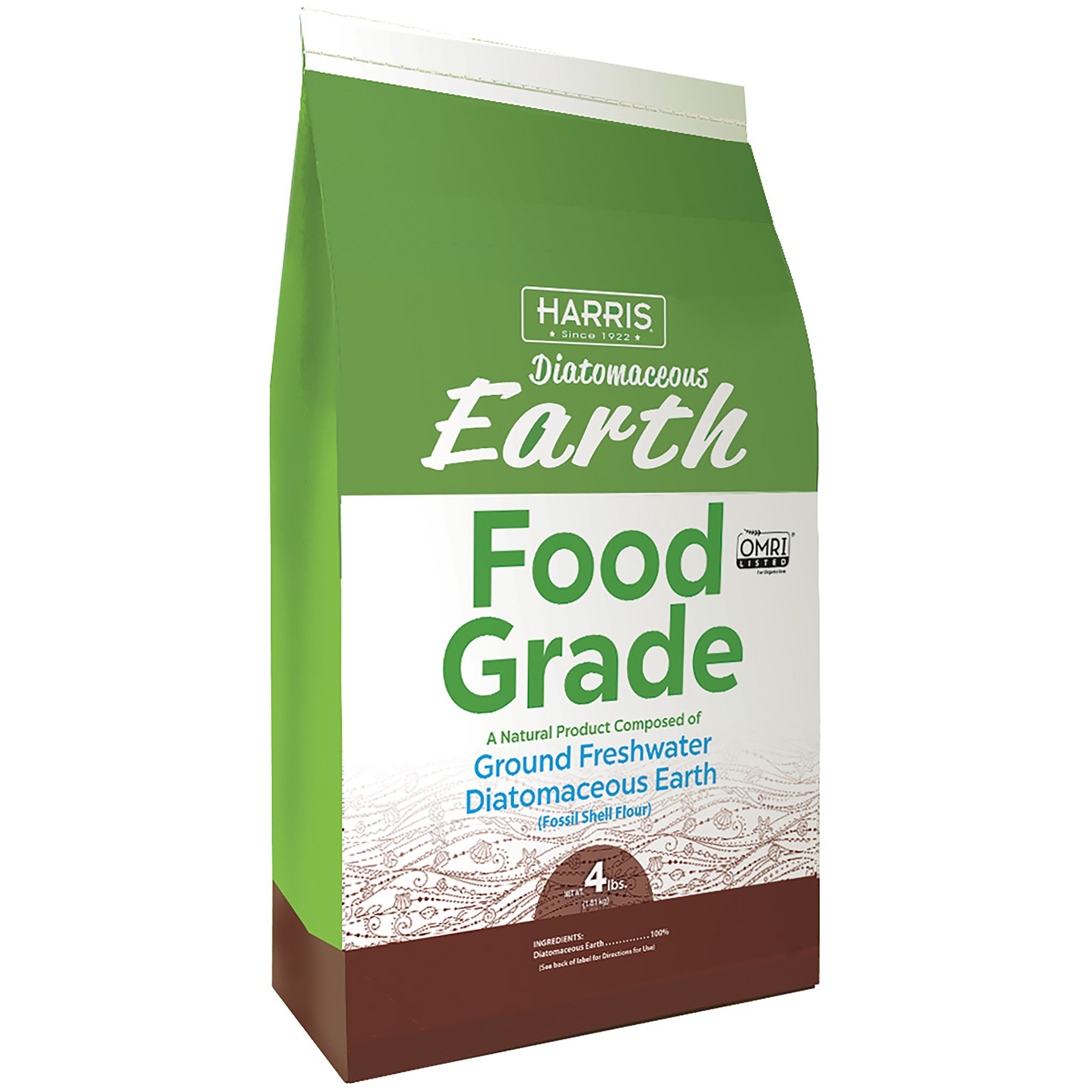 Harris 4lb Food Grade Diatomaceous Earth w/o Duster — priced per each; minimum 8; multiples of 8